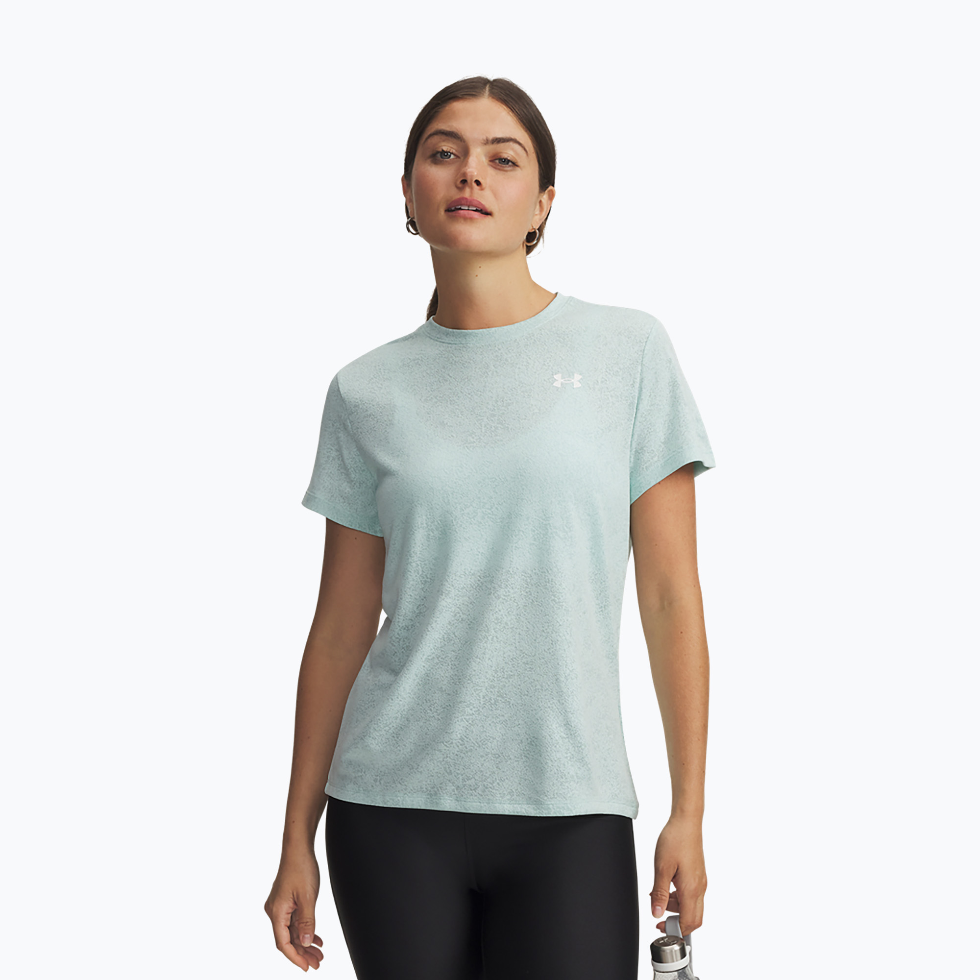 Tricou de antrenament pentru femei Under Armour Tech Pixelate refresh mint/white