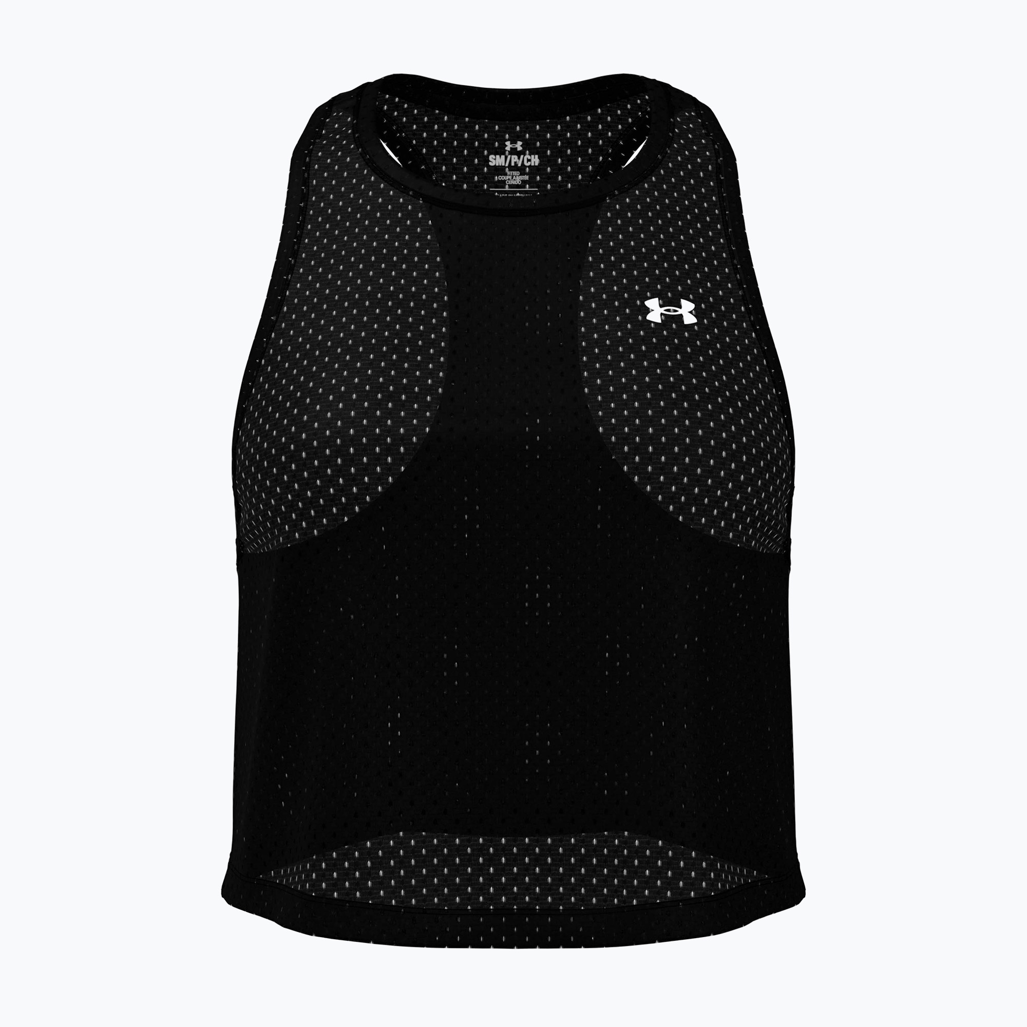 Дамска тениска за тренировка Under Armour Tech Sport Mesh Crop Tank black/white