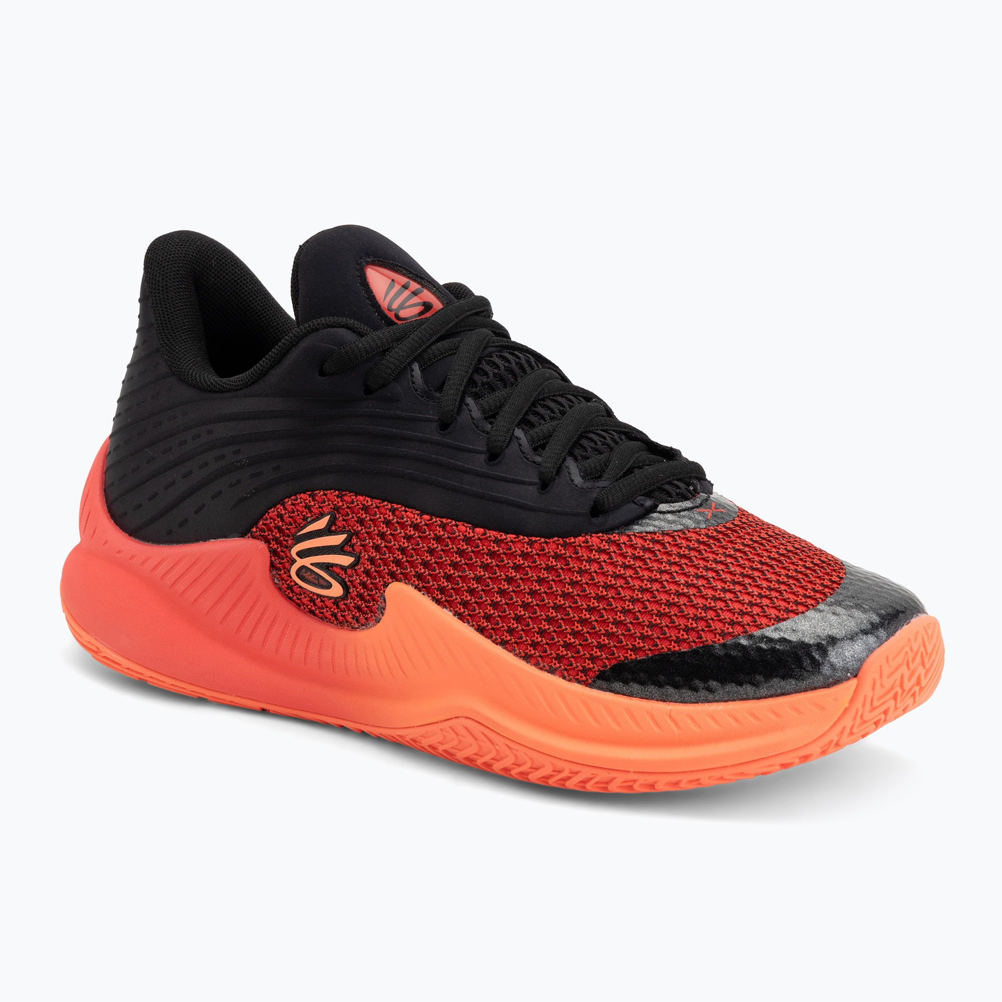 Обувки за баскетбол Under Armour Curry Splash 26 black/electric tangerine/racer red