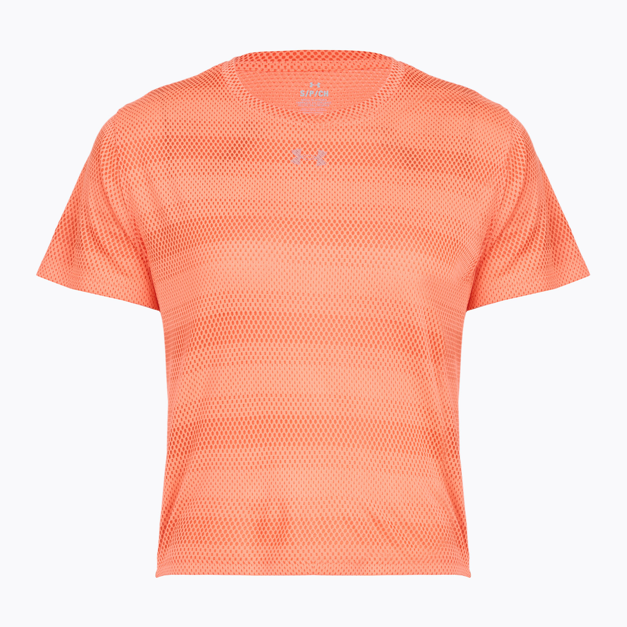 Дамска тениска за бягане Under Armour Velociti electric tangerine/black/green mode