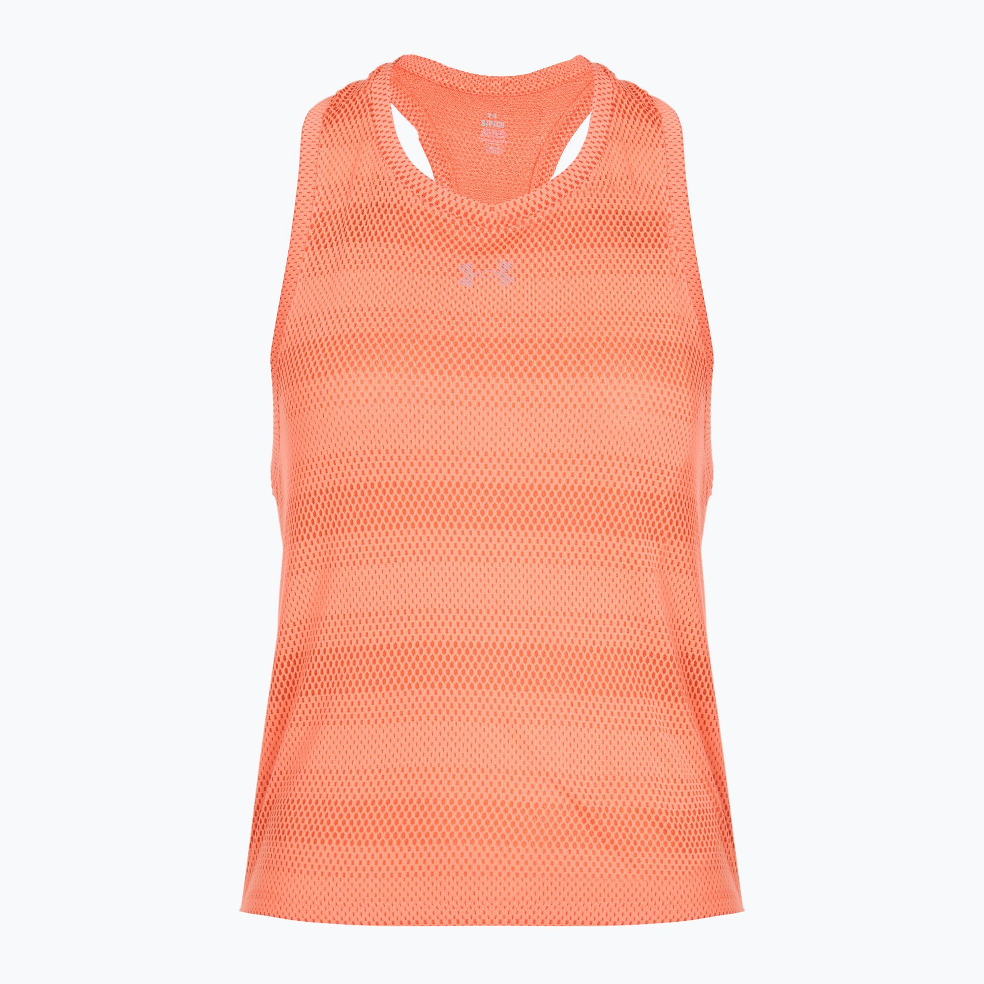 Дамска тениска за бягане Under Armour Velociti Singlet electric tangerine/black/green mode