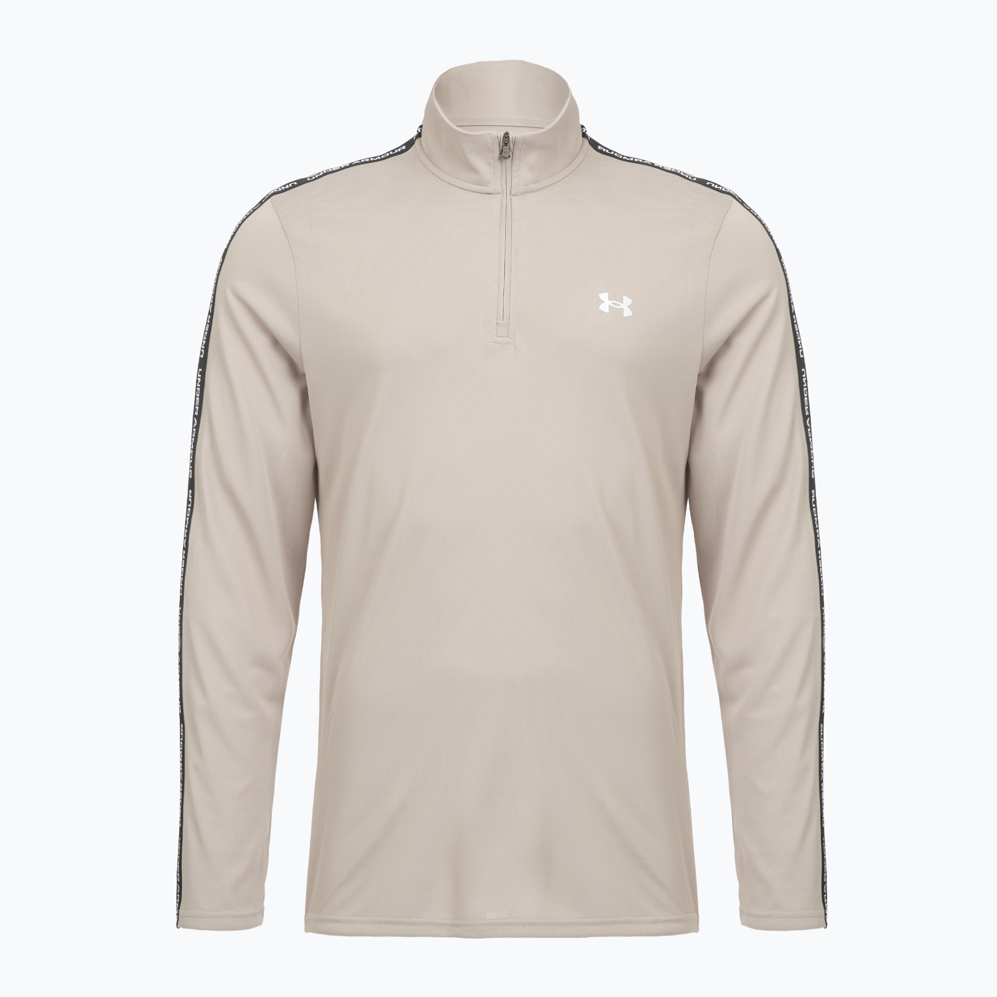 Bluză pentru bărbați Under Armour Tech Taping 1/2 Zip timberwolf taupe/black/white