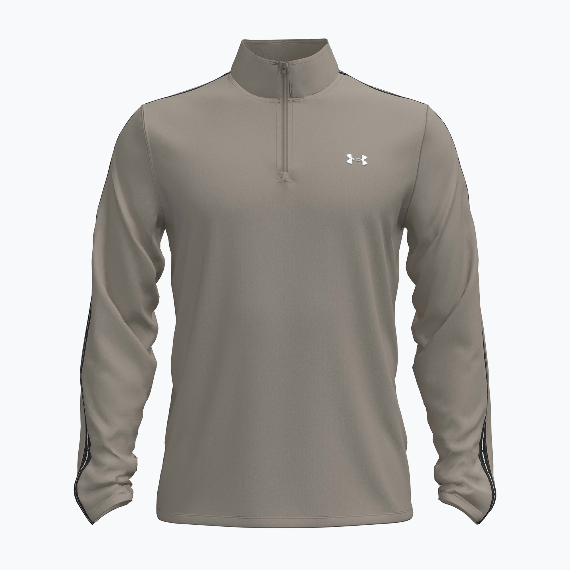 Мъжки суитшърт Under Armour Tech Taping 1/2 Zip timberwolf taupe/black/white