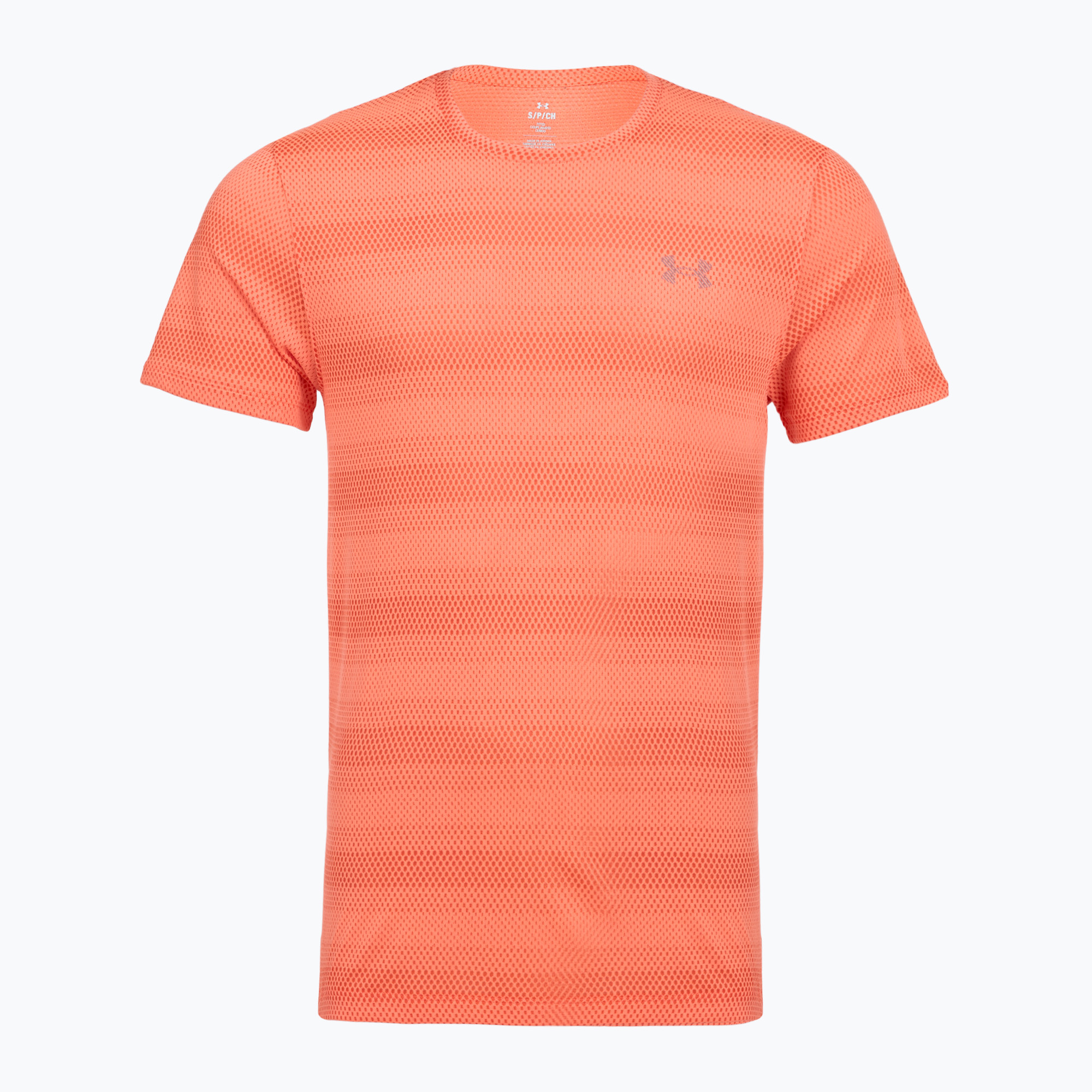 Мъжка тениска за бягане Under Armour Velociti electric tangerine/black/green mode