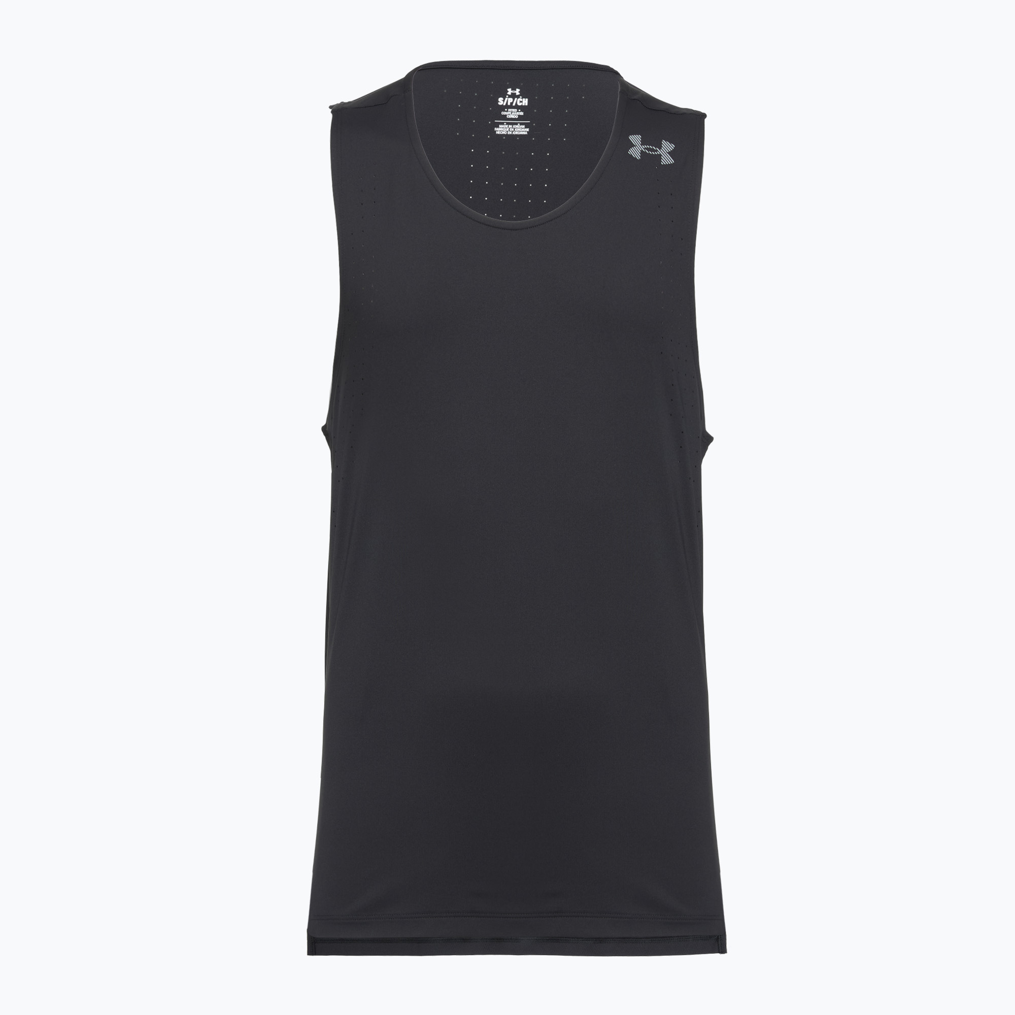 Koszulka do biegania męska Under Armour Velociti Pro Singlet black/black/metallic silver 