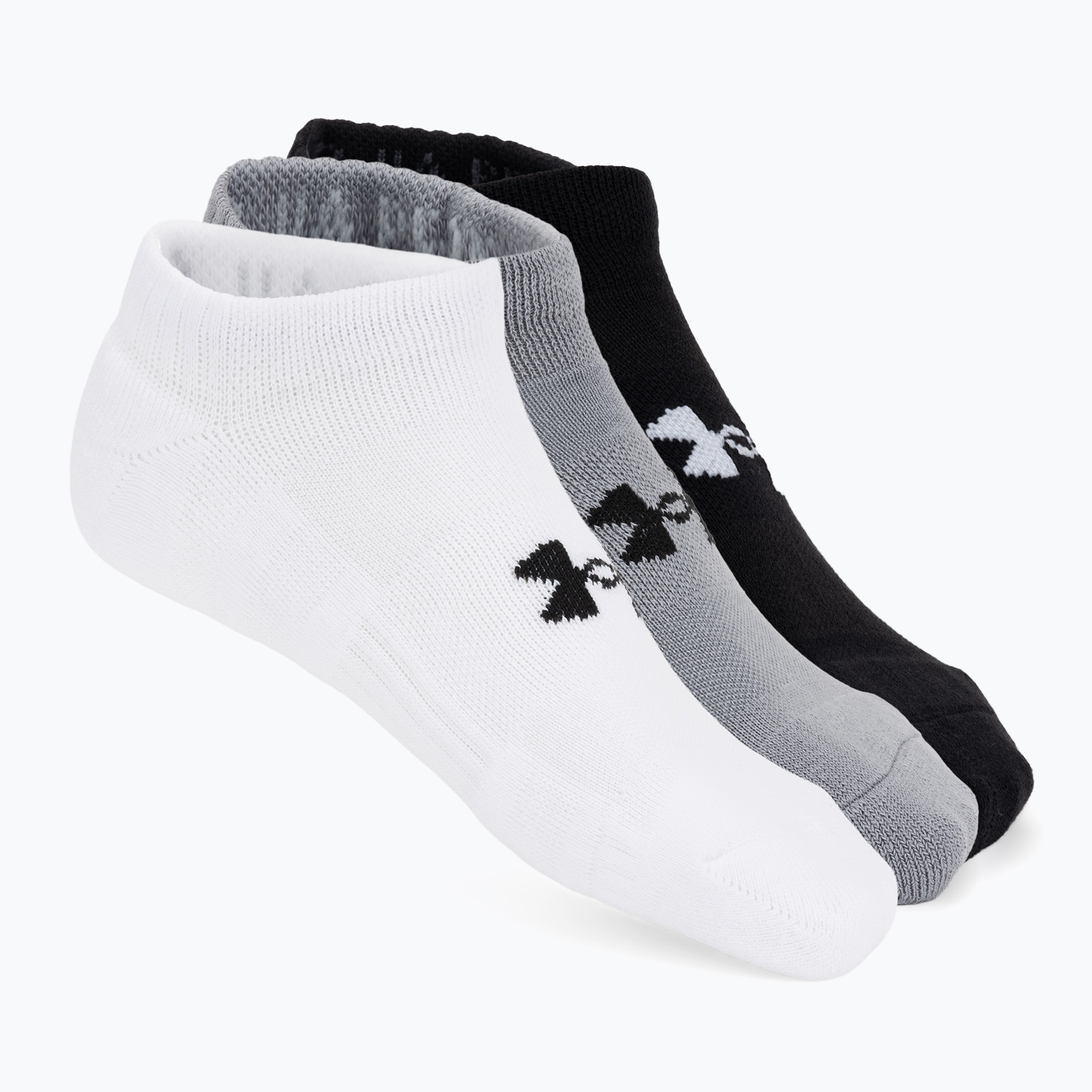 Șosete pentru bărbați Under Armour Performance Cotton NS 3 pack white/steel/steel