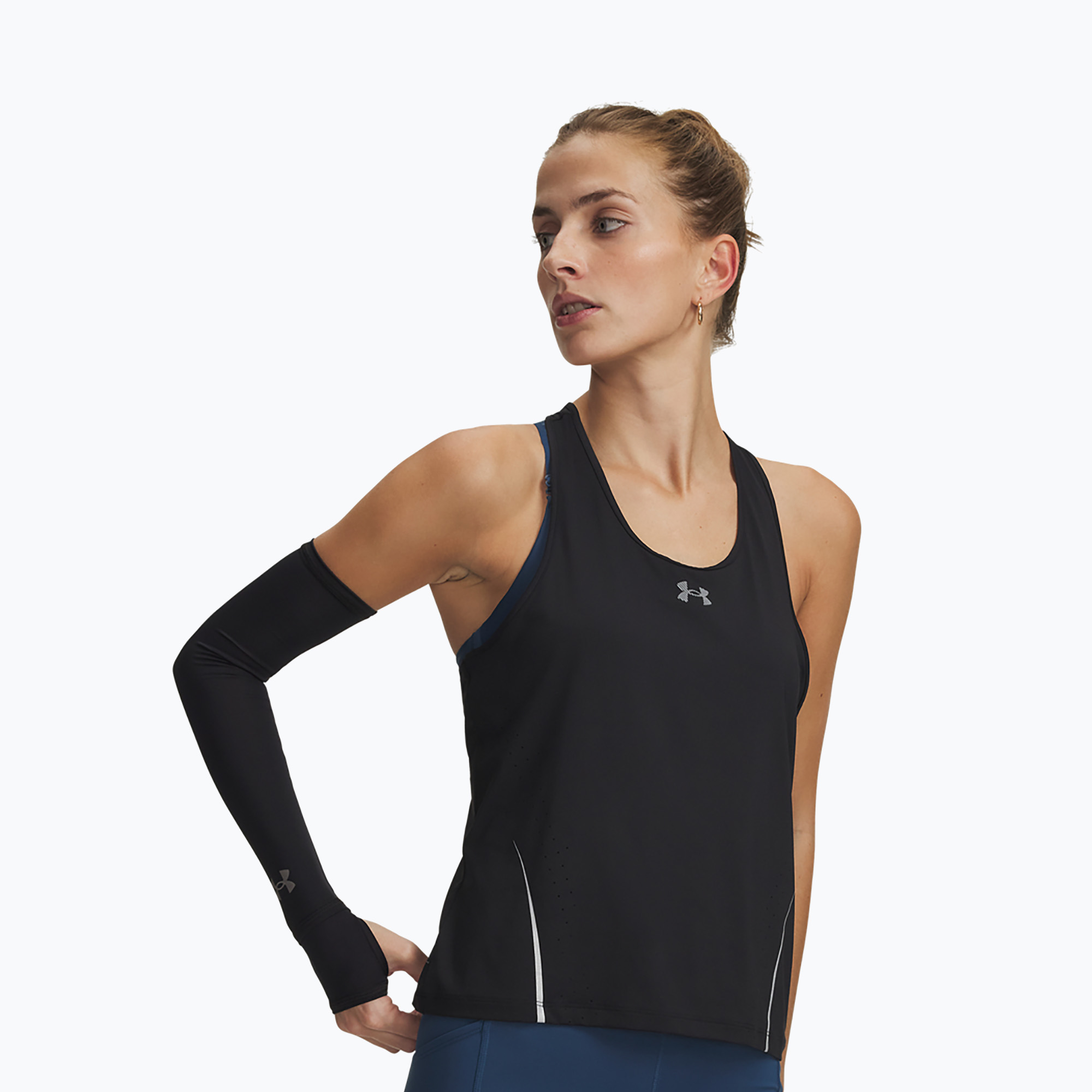 Дамска тениска за бягане Under Armour Velociti Pro Tank black/black/metallic silver