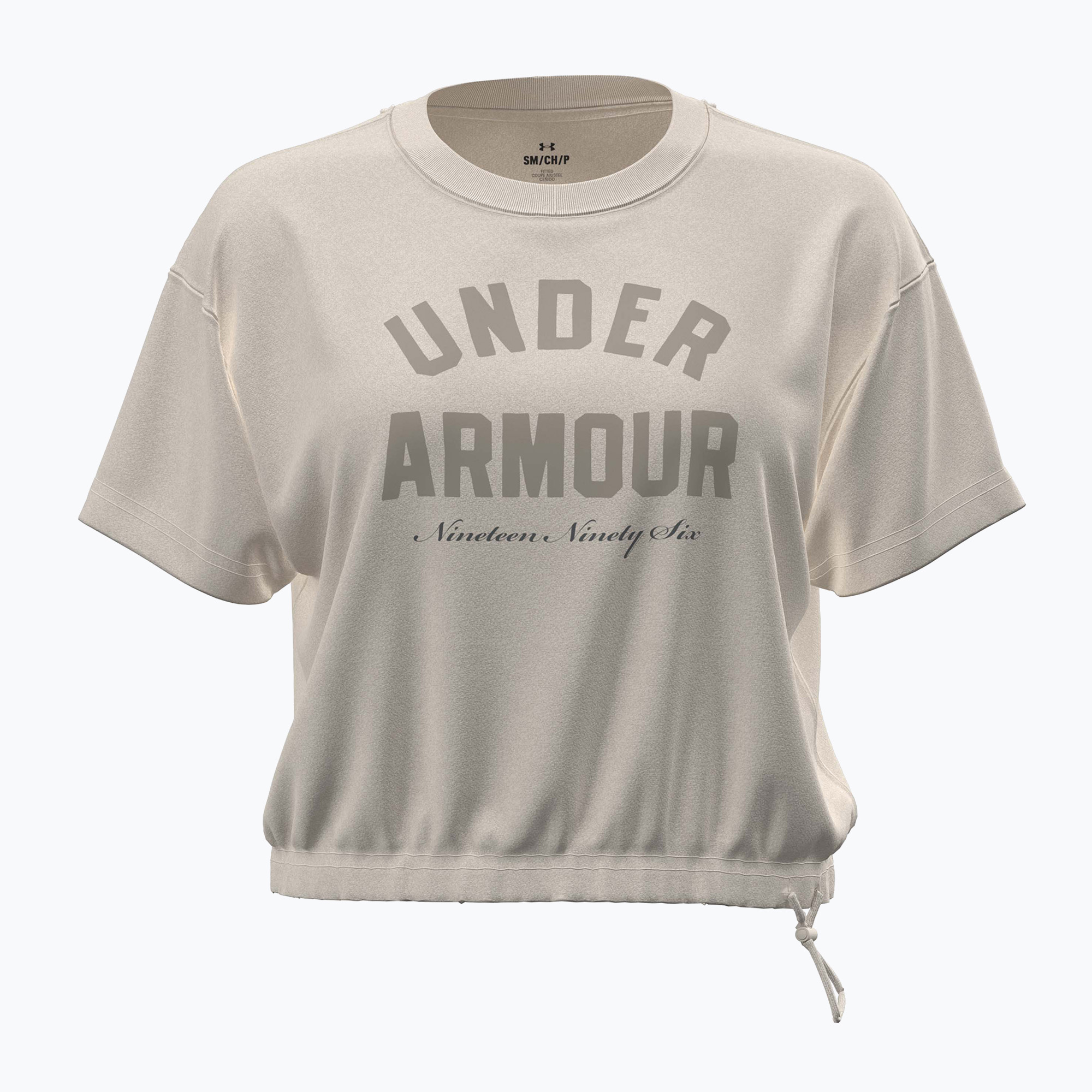 Koszulka treningowa damska Under Armour Bungee Hem Tee summit white/khaki base