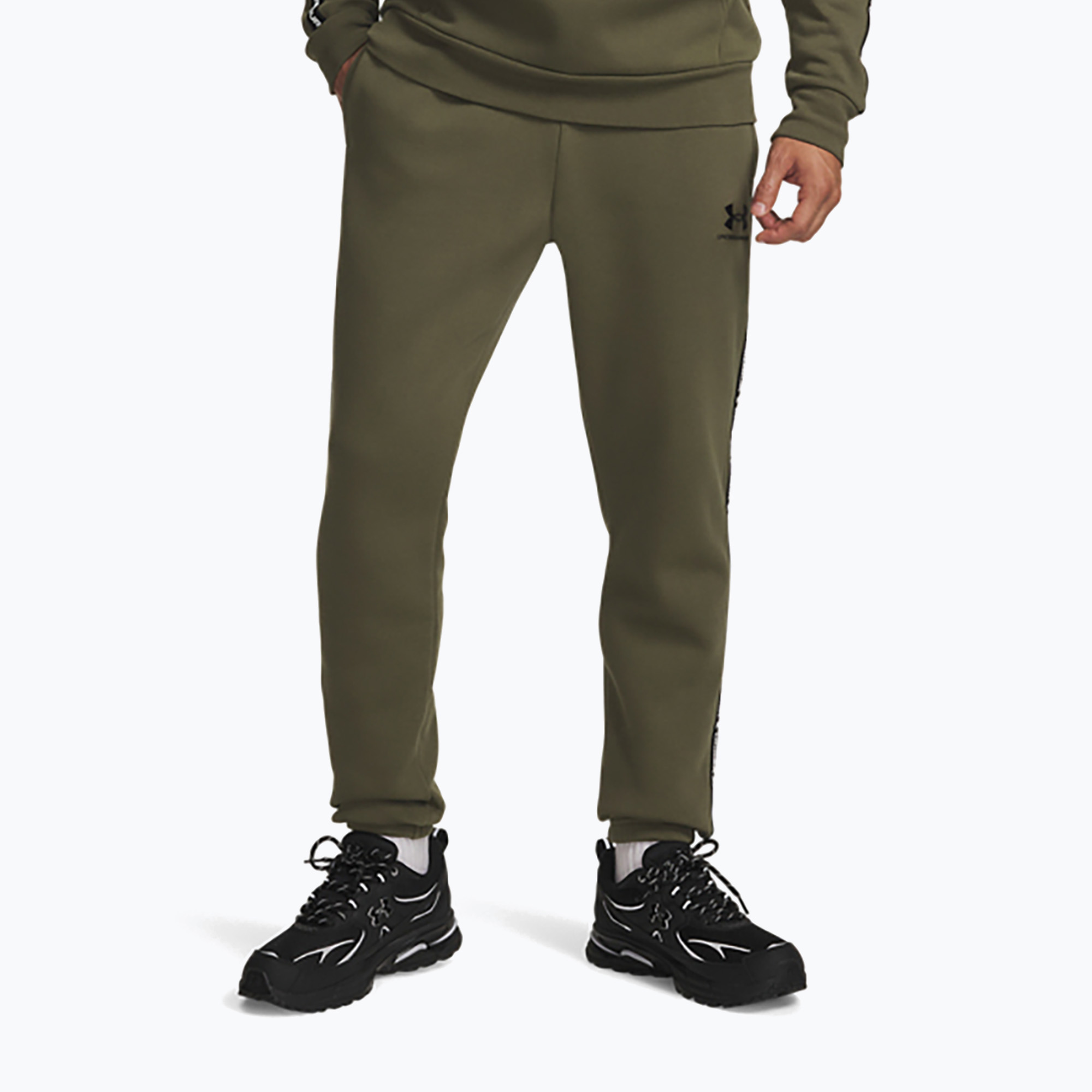 Мъжки панталони Under Armour Icon Fleece Jogger marine od green/black