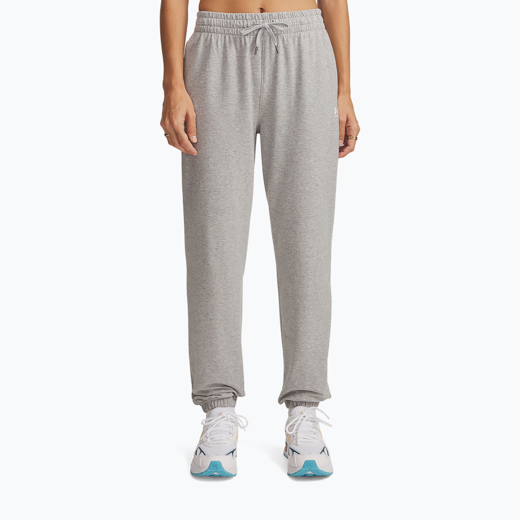 Дамски панталони Under Armour Sport Terry Jogger mod grey light heather/white