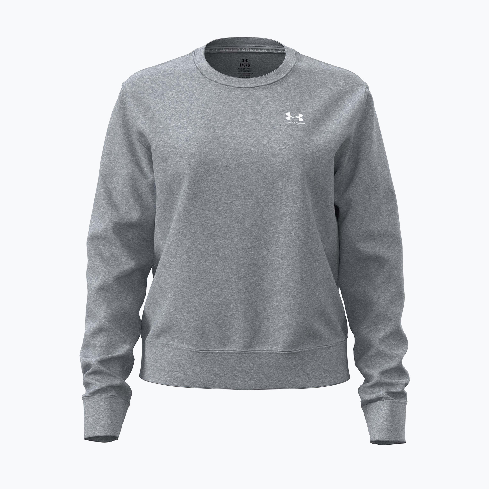 Дамски суитшърт Under Armour Sport Terry Crew mod grey light heather/white