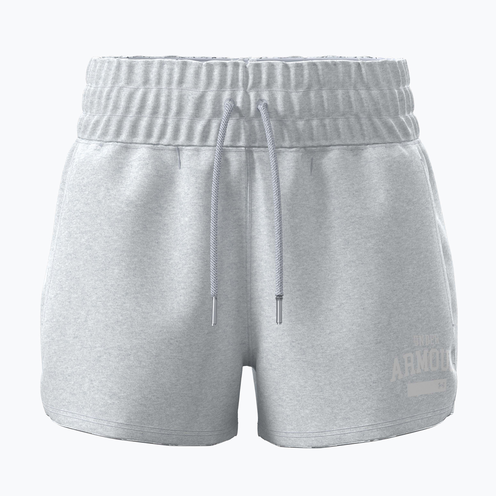 Spodenki damskie Under Armour Icon Fleece Nov mod gray light heather/white 