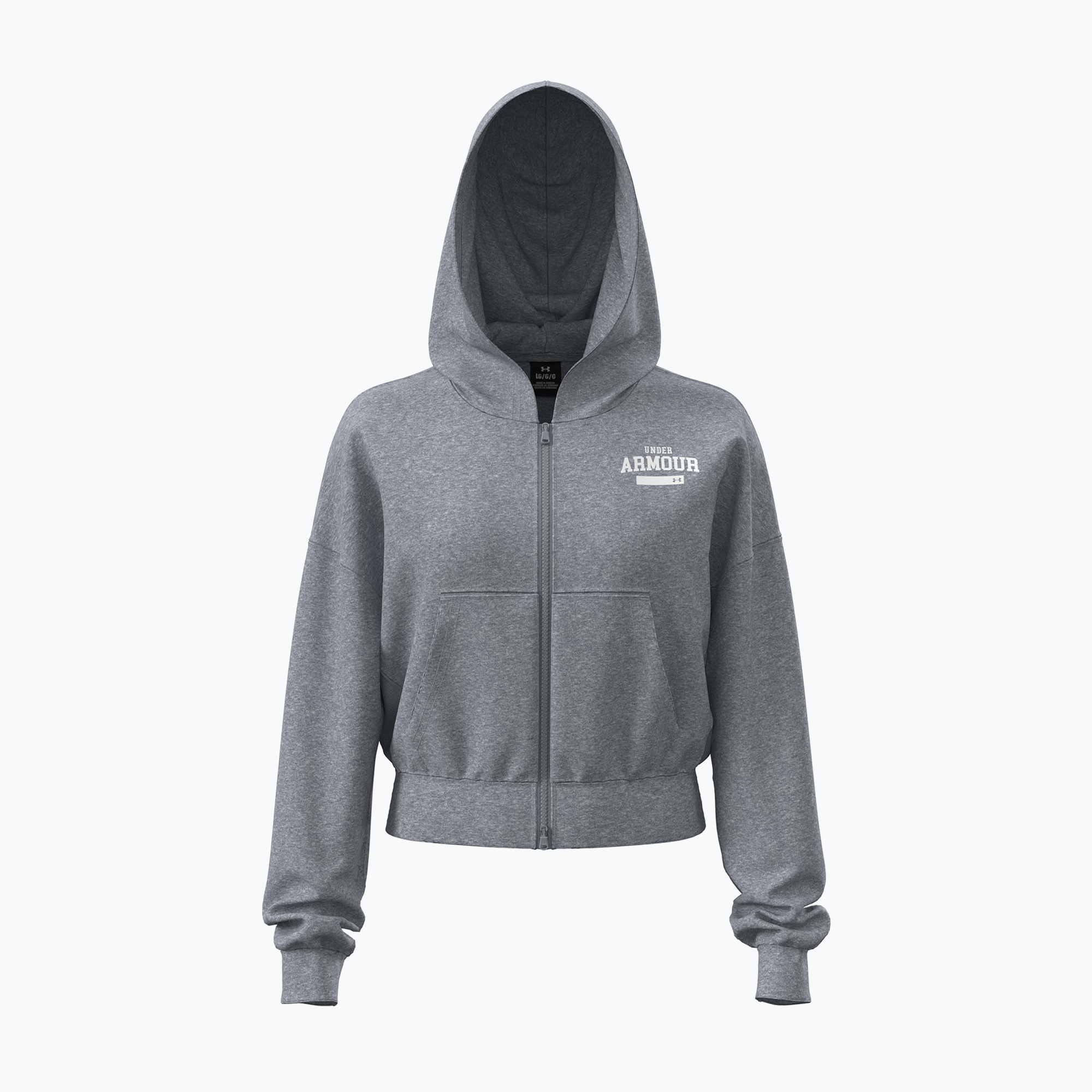 Bluza damska Under Armour Icon Fleece Nov FZ mod gray light heather/white 