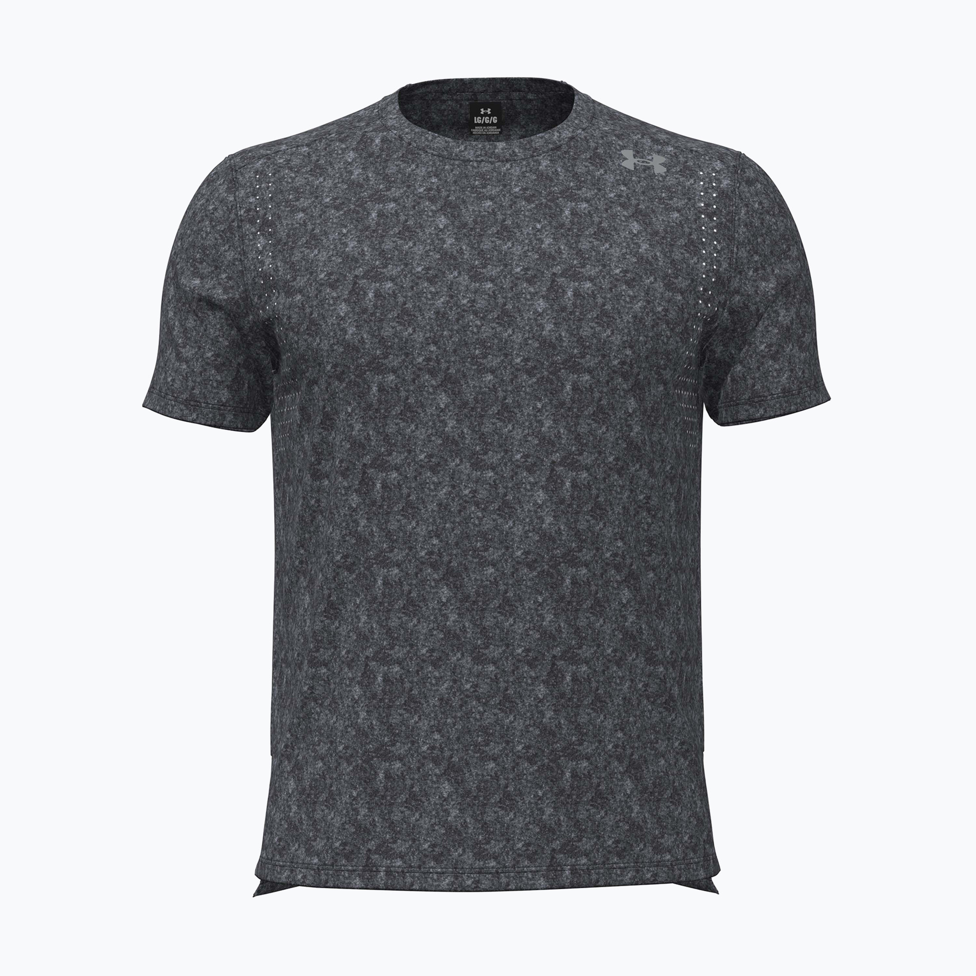 Koszulka do biegania męska Under Armour Velociti Pro Print black/black/metallic silver