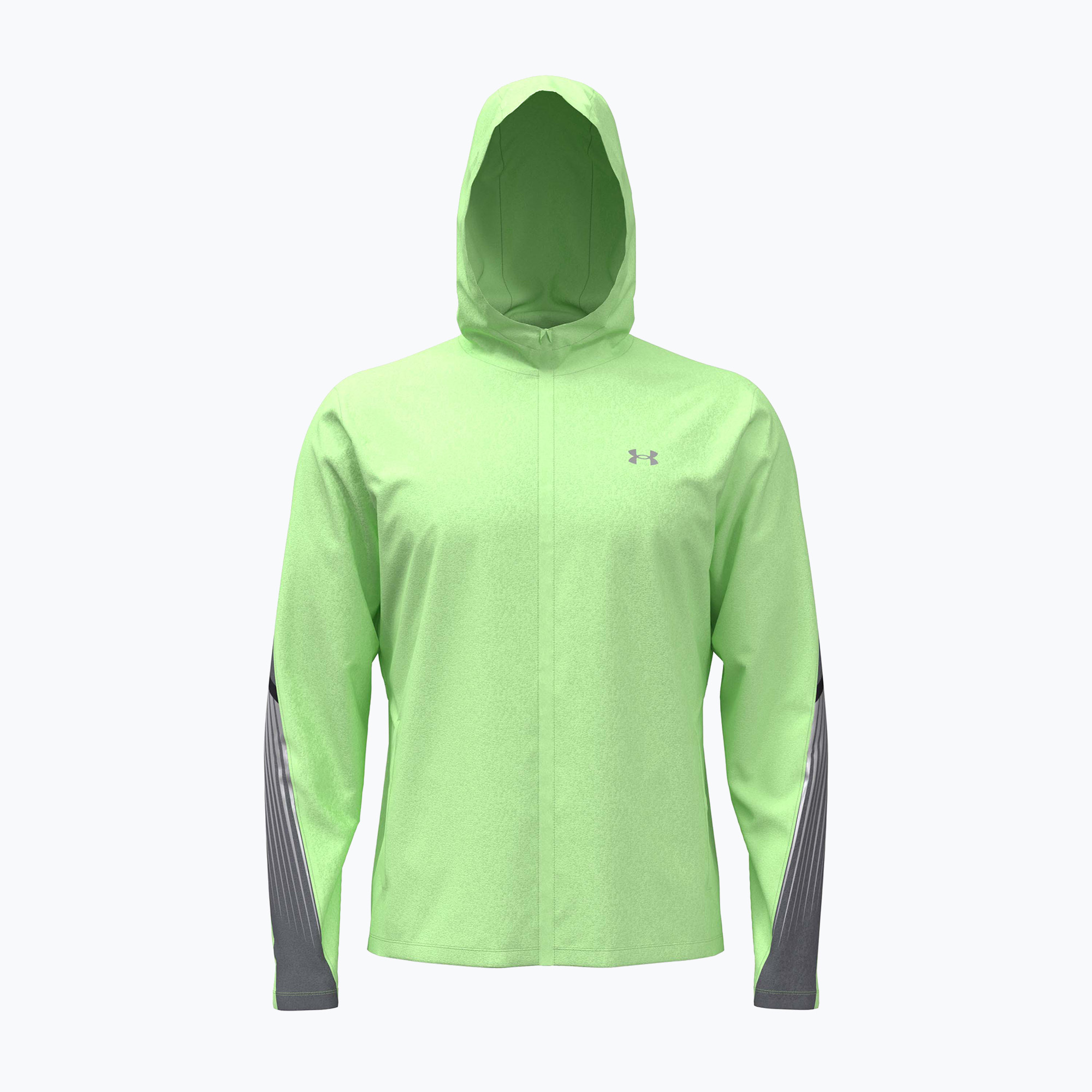 Мъжко яке за бягане Under Armour Velociti Storm Hooded lumos lime/бяло