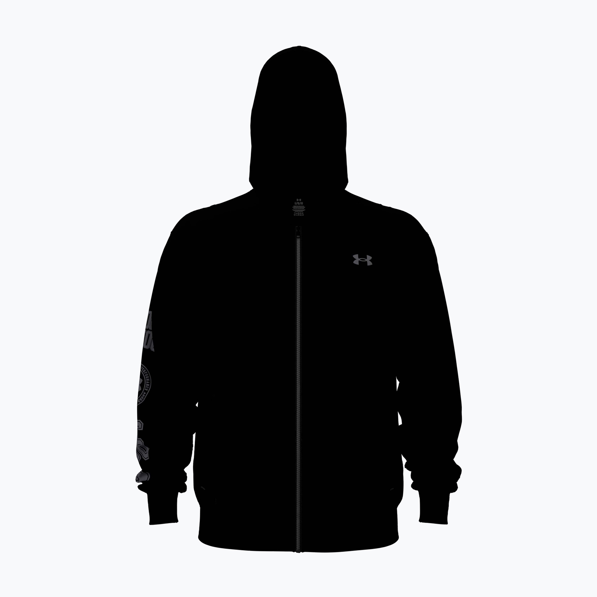 Bluza męska Under Armour Rival LW Graphic FZ black/black 