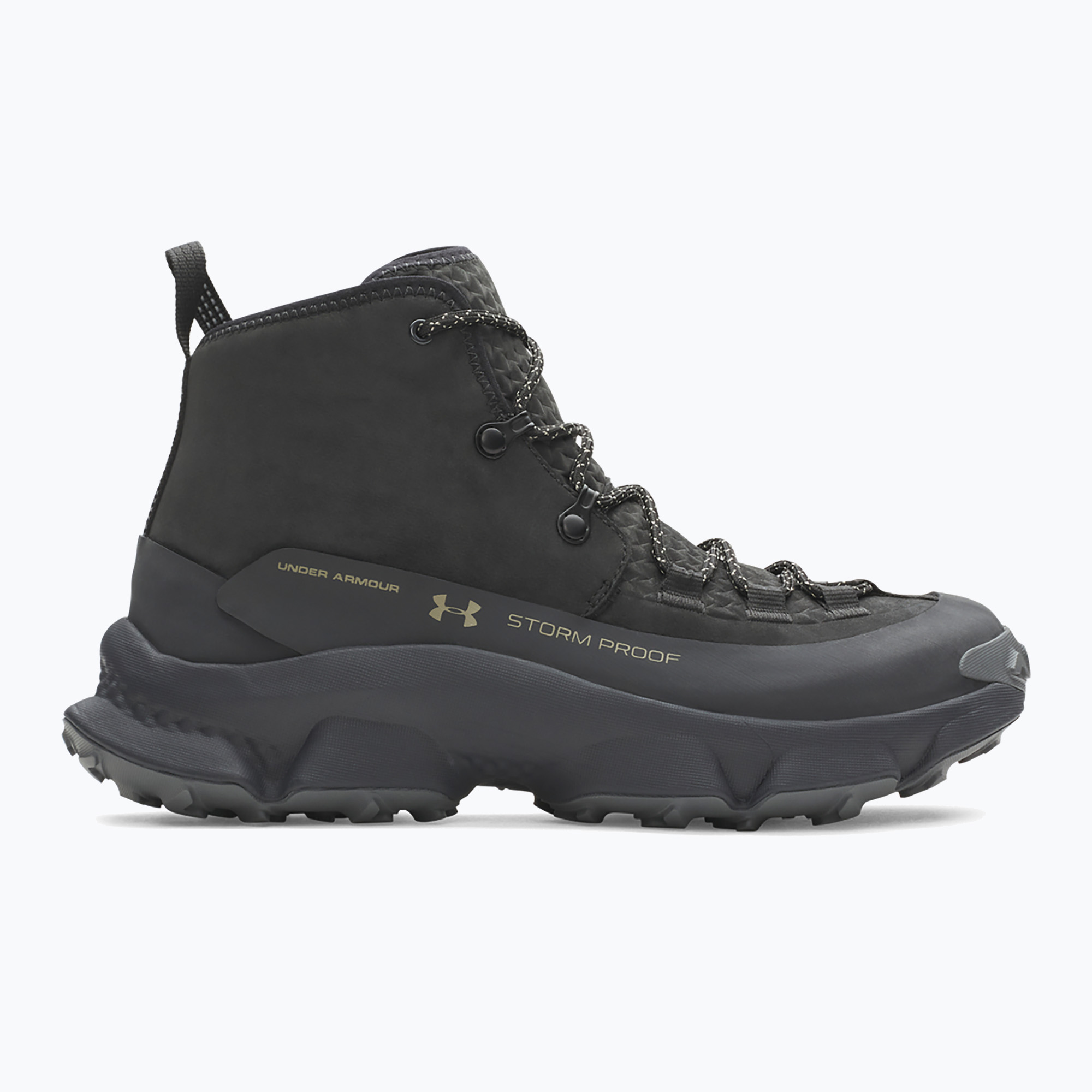 Pánske turistické topánky Under Armour Charged Expanse Mid LTHR WP Black/Anthracite/Bayou