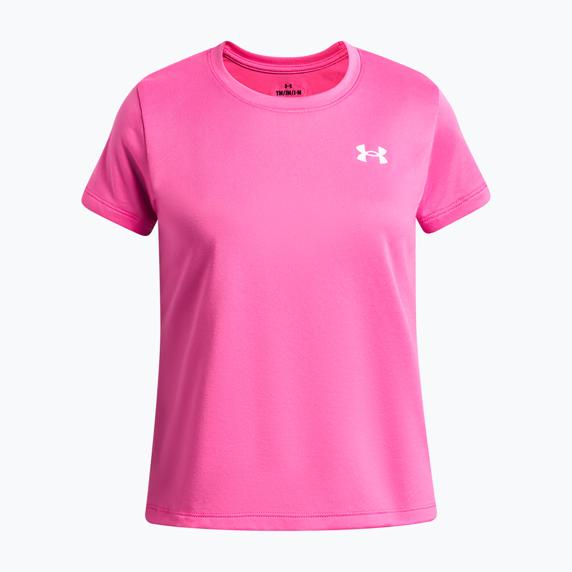 Tricou de antrenament pentru copii Under Armour Tech SSC SS pink frenzy/white