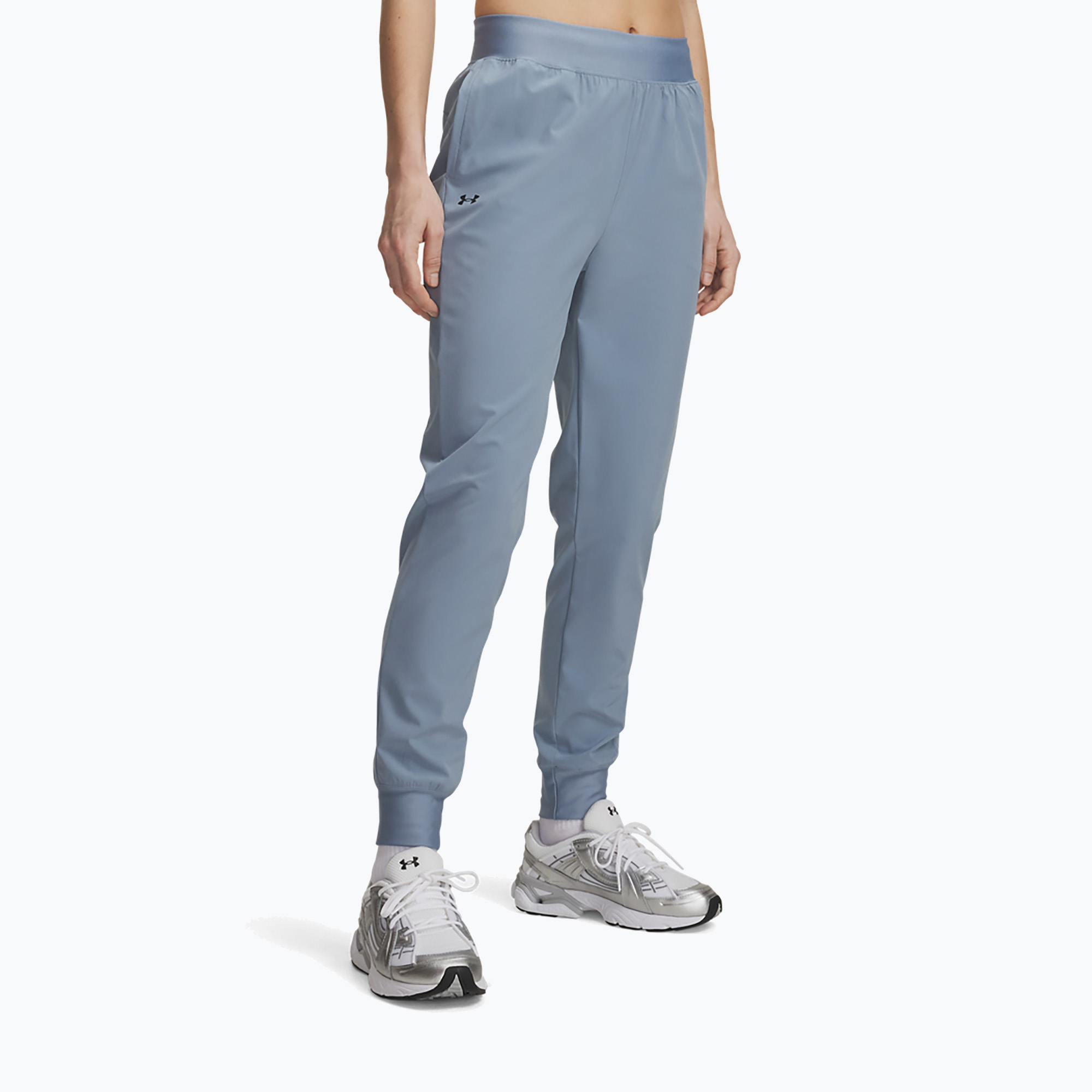 Дамски панталони за тренировка Under Armour Sport High Rise Woven Pant blue wind/black