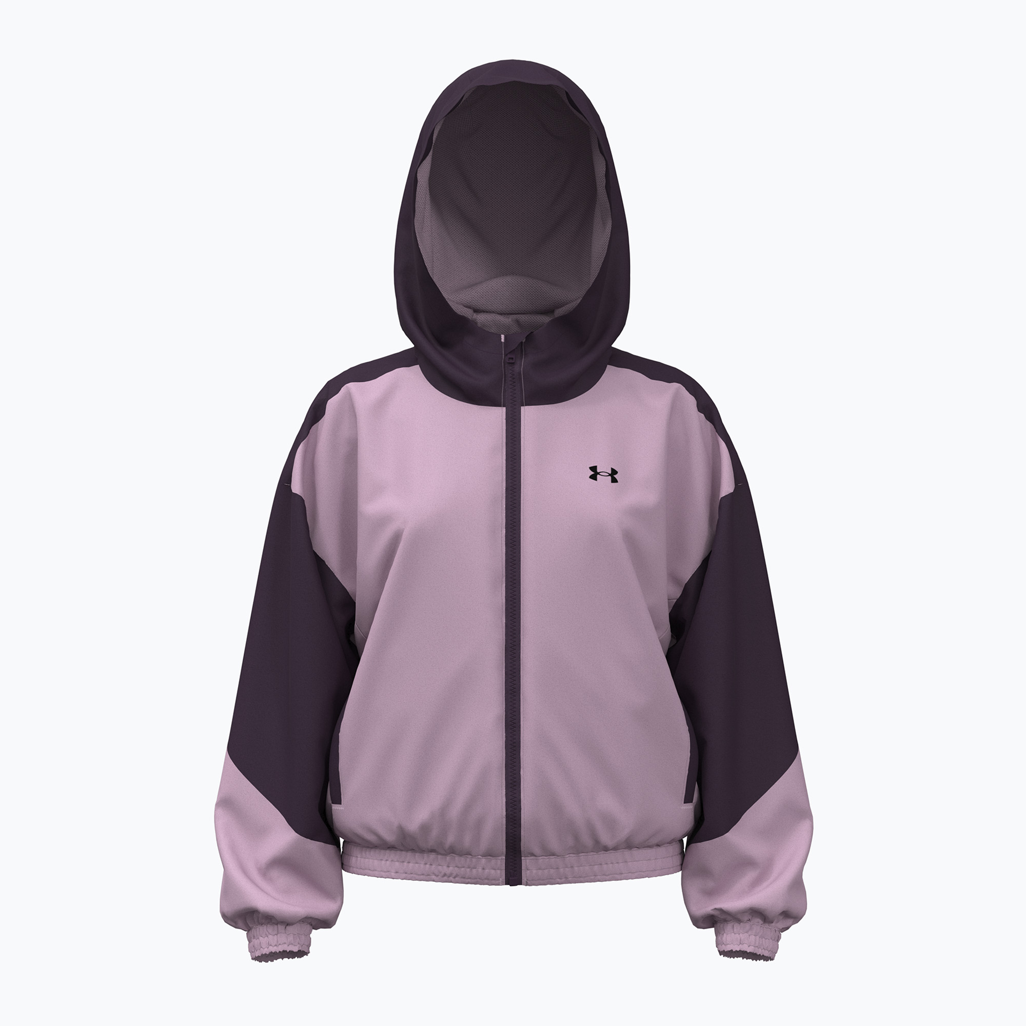 Детско яке Under Armour G Icon Woven Full Zip purple echo/mauve pink/black