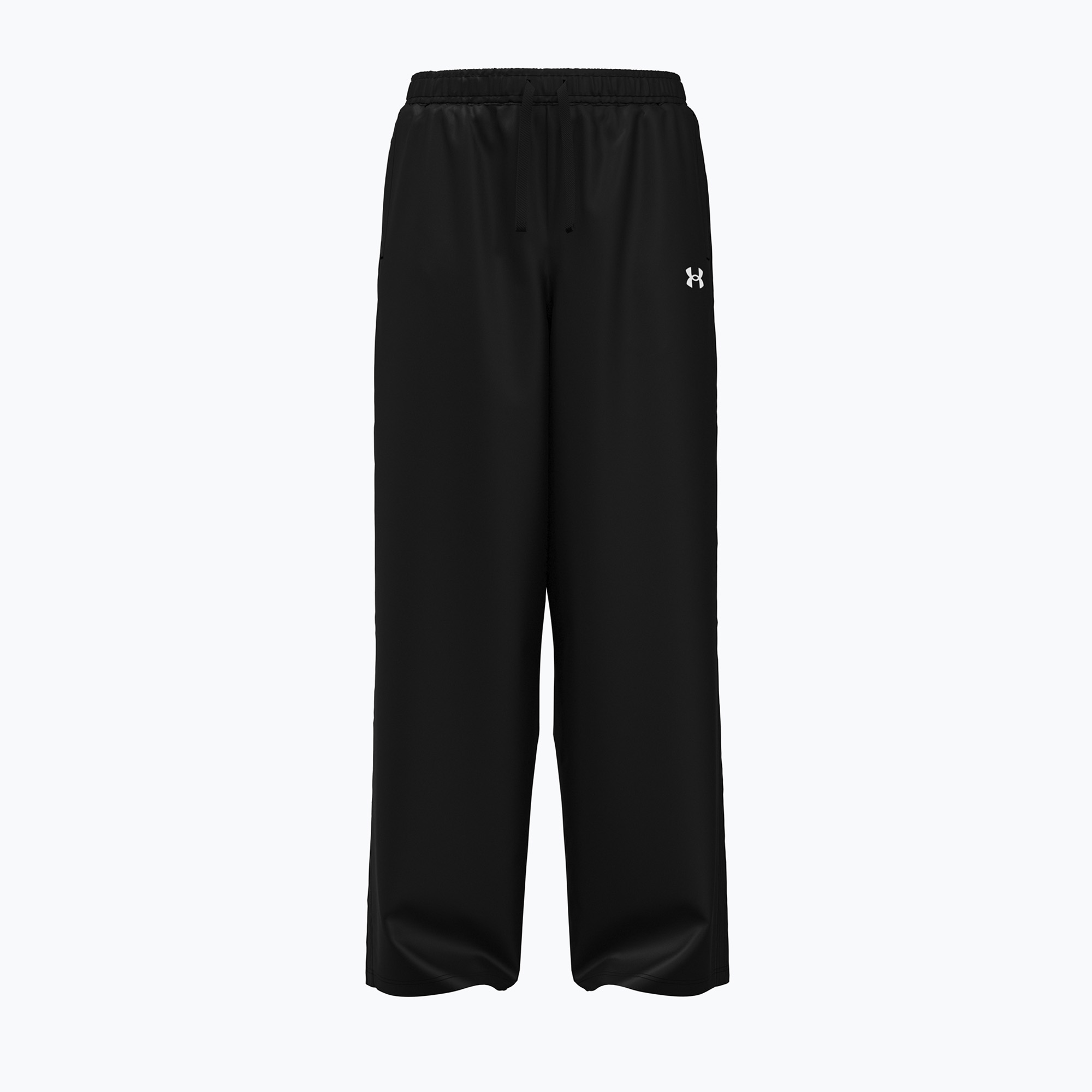 Детски панталони Under Armour G Icon Woven Open Leg Pant black/black/white