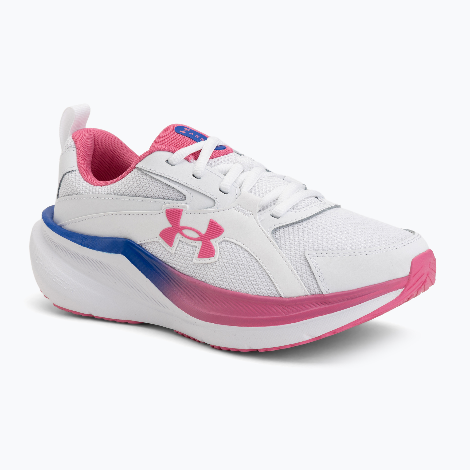 Buty do biegania damskie Under Armour Assert 11 white/pink frenzy/pink frenzy 