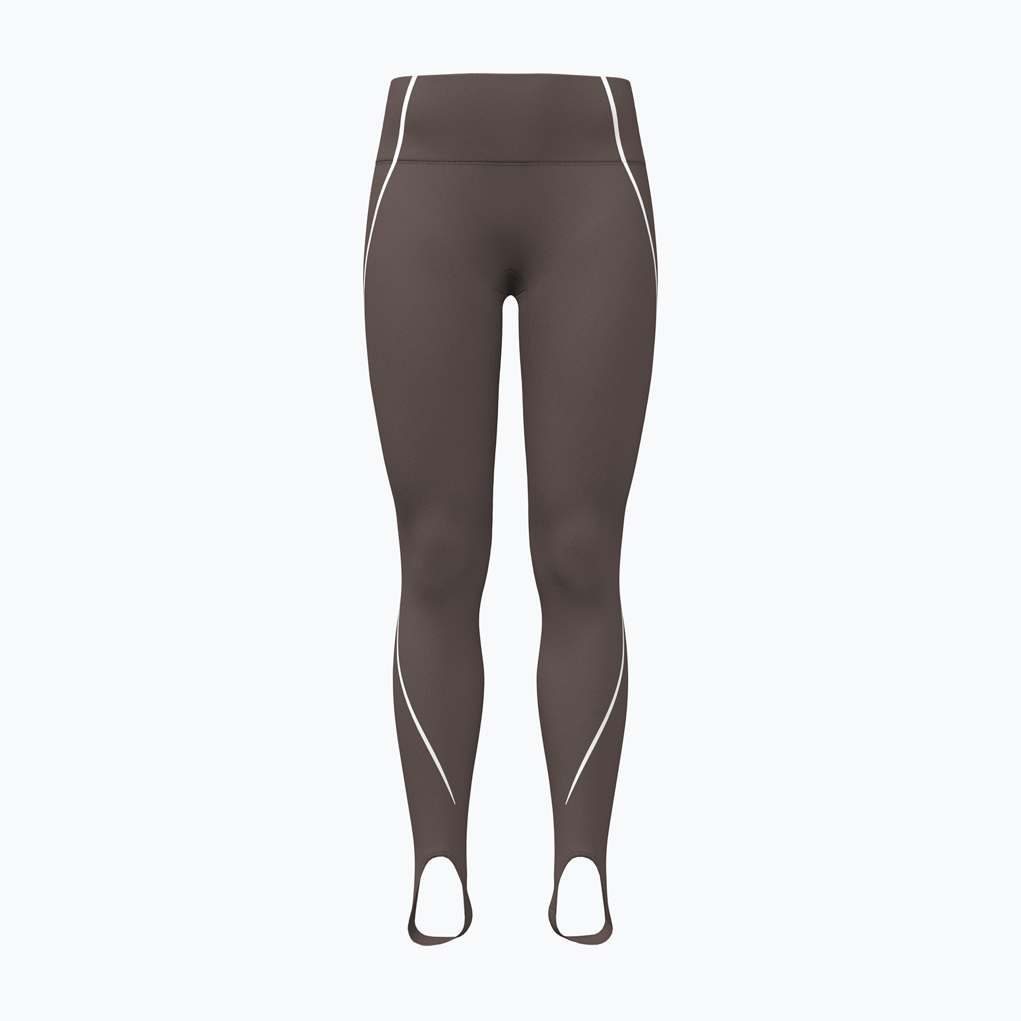 Дамски тренировъчен клин Under Armour Meridian Contour Stirrup Leggings peppercorn/white/peppercorn