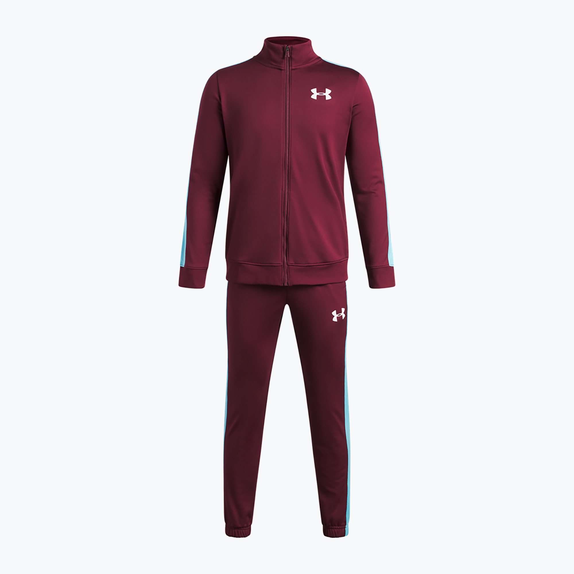 Trening pentru copii Under Armour Knit Track Suit vintage maroon/fresco blue/white