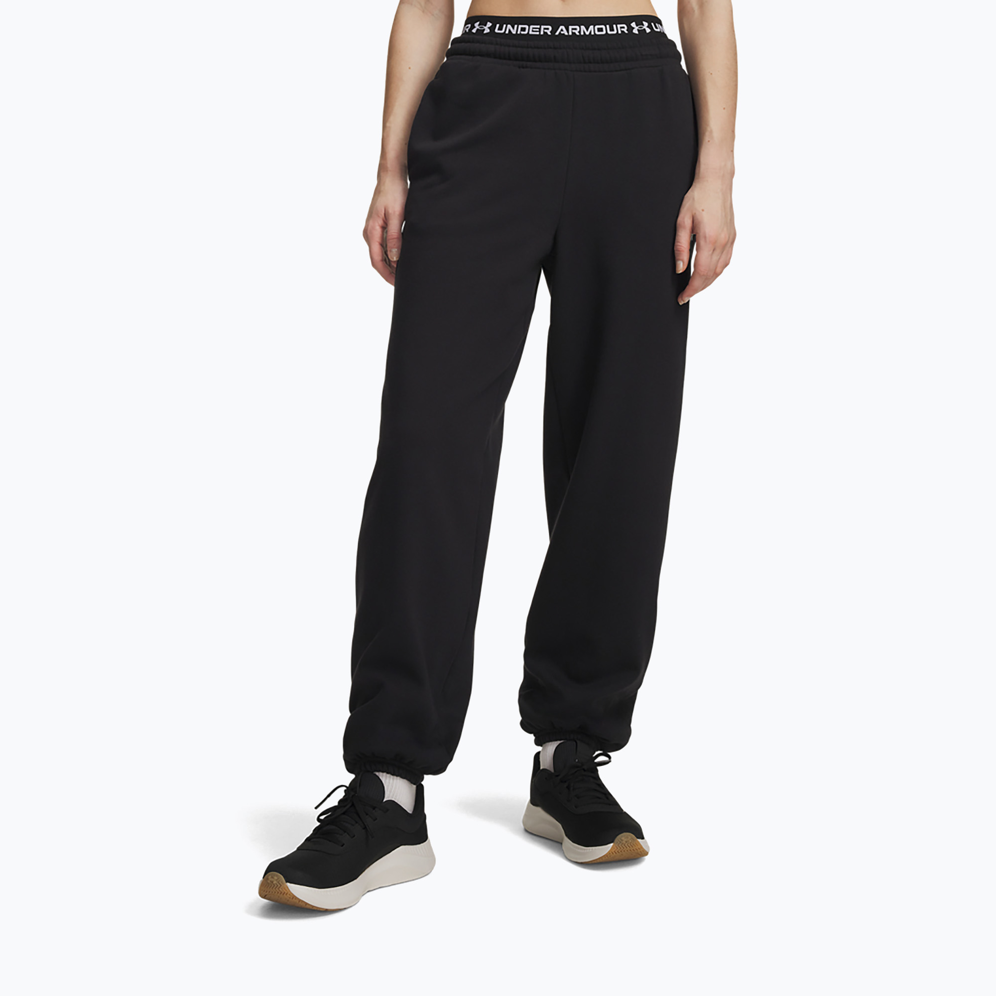 Pantaloni pentru femei Under Armour Icon Fleece Gym Pant ultimate black/white
