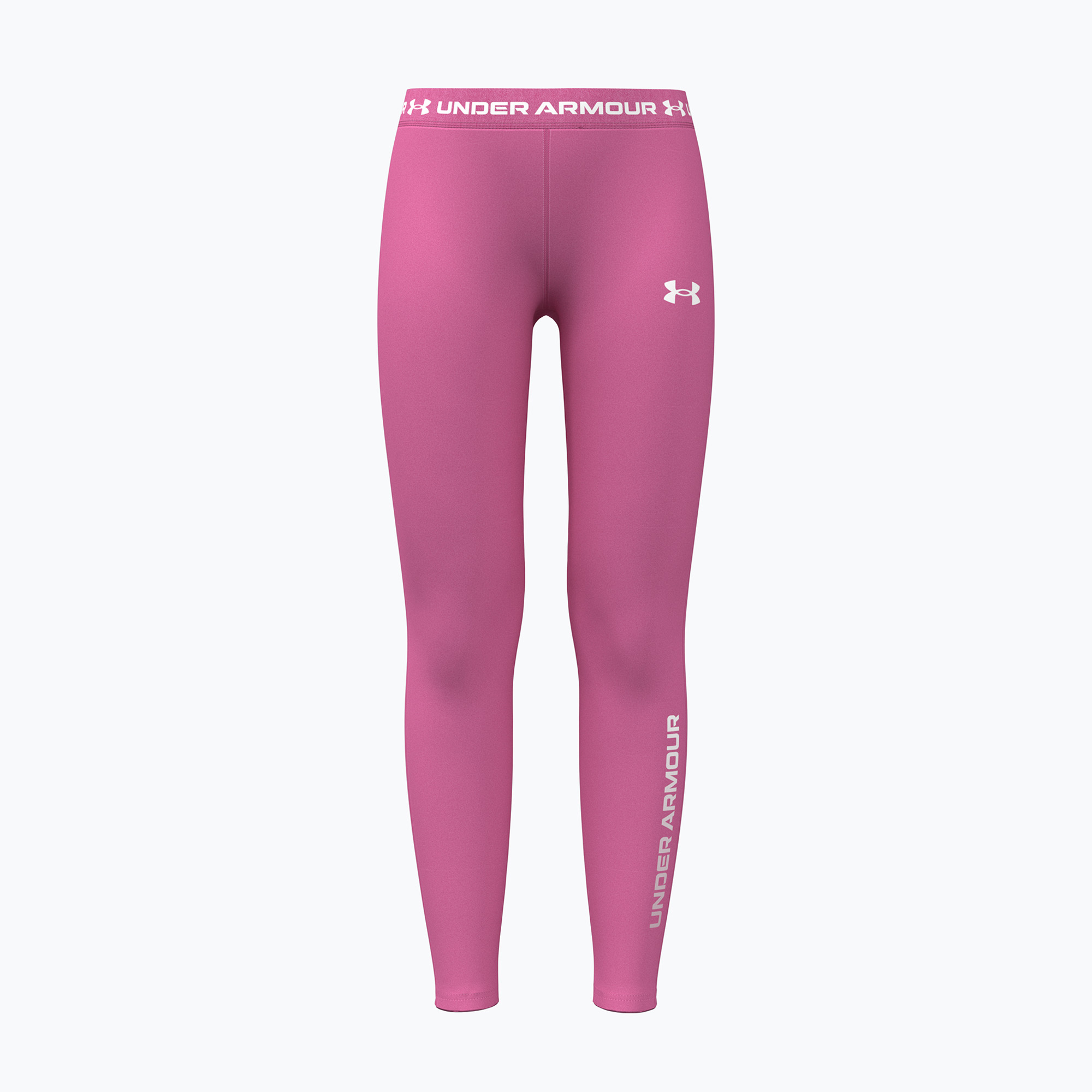 Colanți pentru copii Under Armour HeatGear Branded Leggings pink frenzy/white