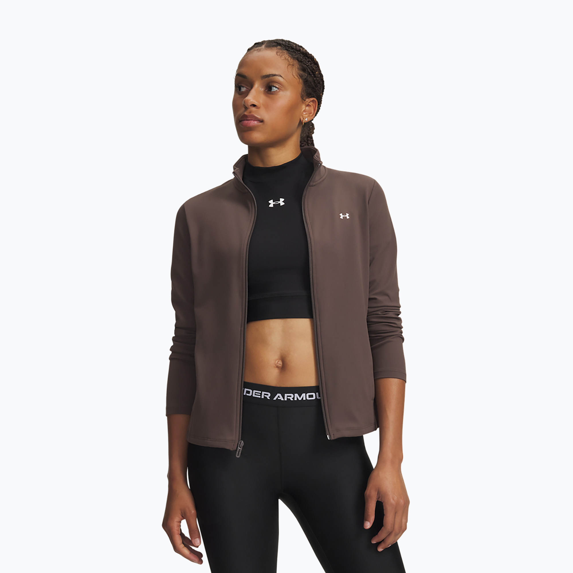 Bluză de antrenament pentru femei Under Armour Motion peppercorn/white