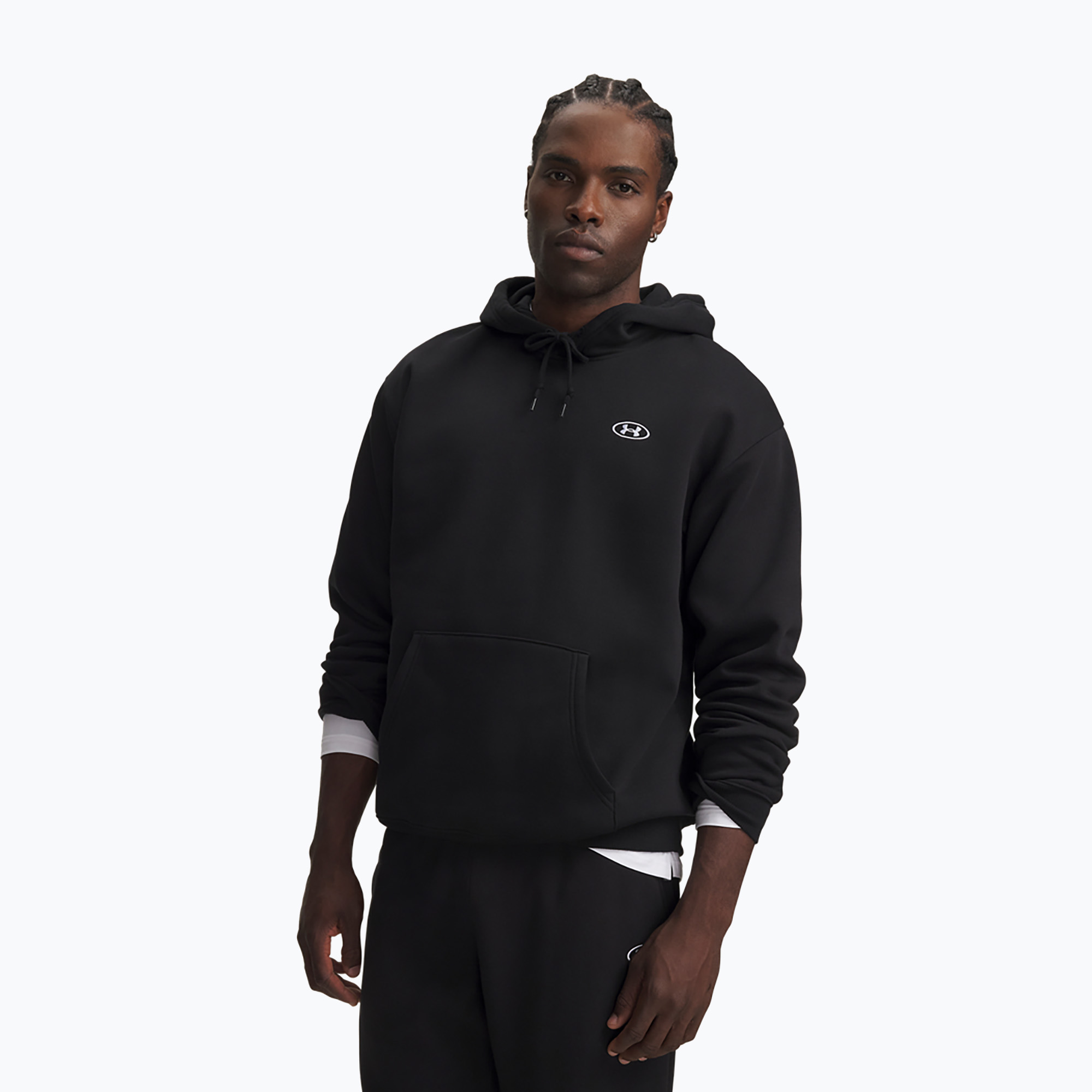 Bluză pentru bărbați Under Armour Rival Fleece Hoodie ultimate black/white