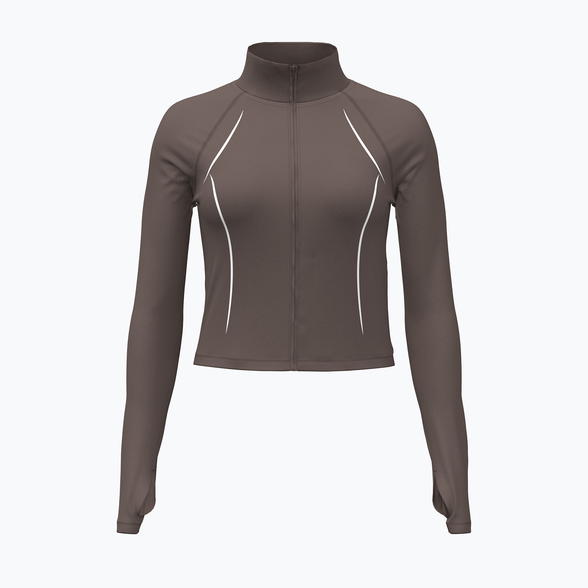Дамски суитшърт за тренировка Under Armour Meridian Contour Full Zip peppercorn/white/peppercorn