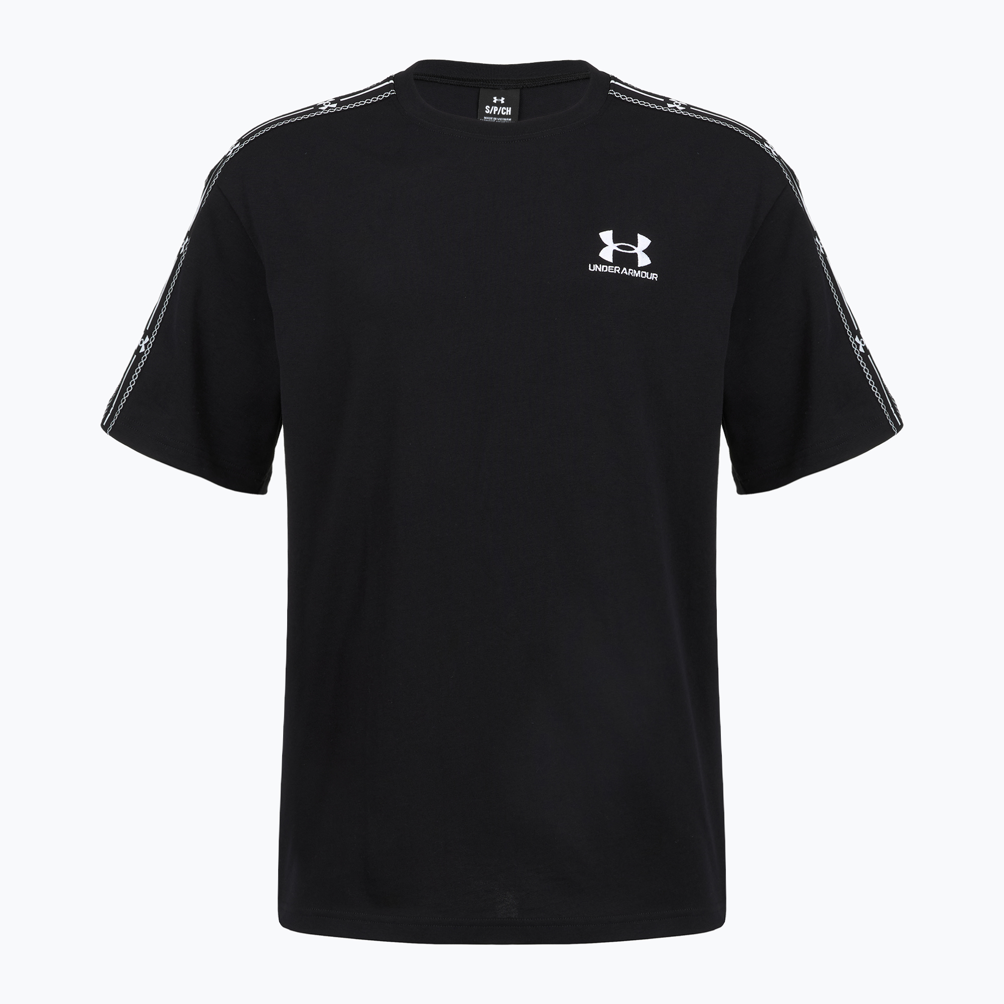 Мъжка тениска Under Armour Icon HWT Tee Taped SS ultimate black/white