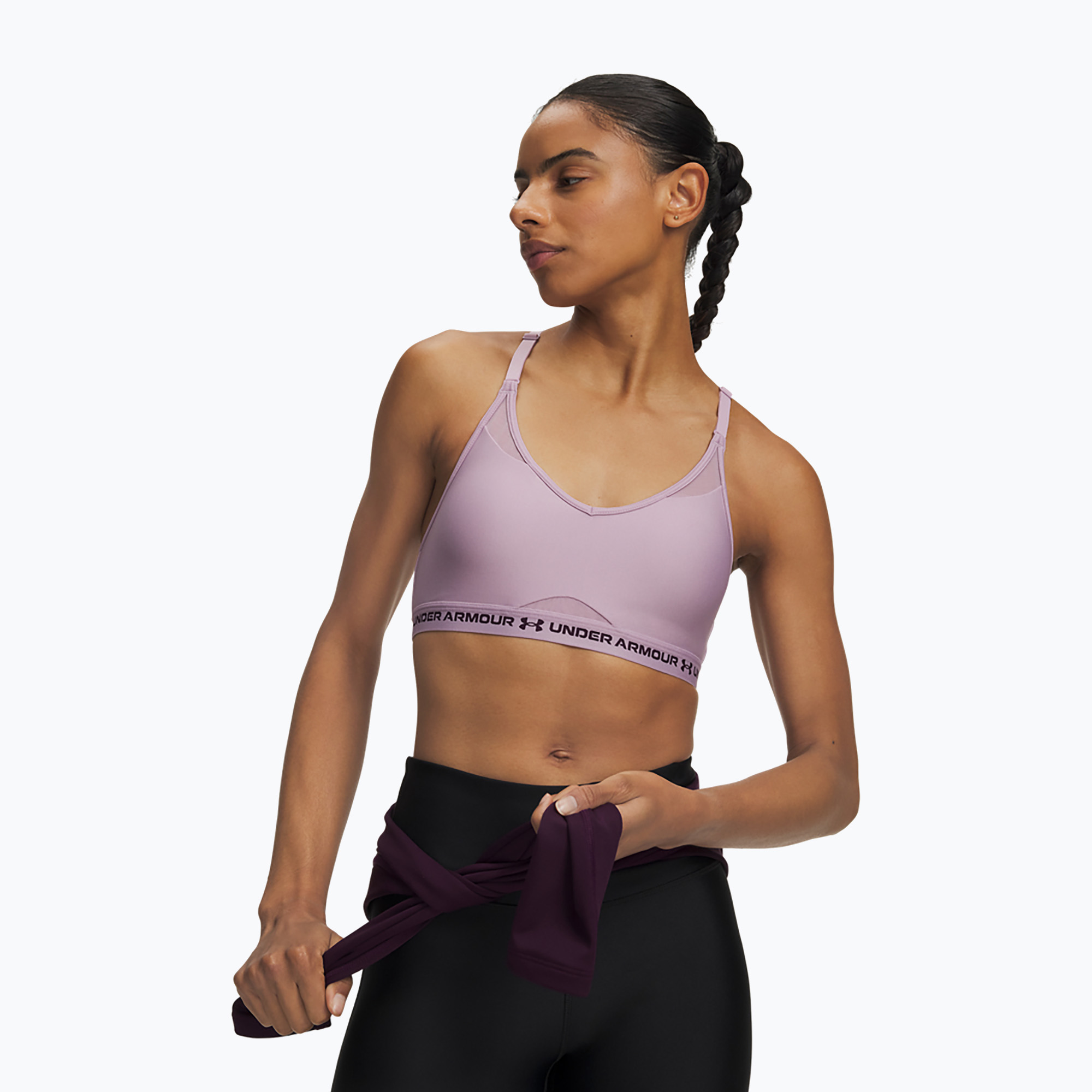 Спортен сутиен  Under Armour Crossback Low mauve pink/purple echo