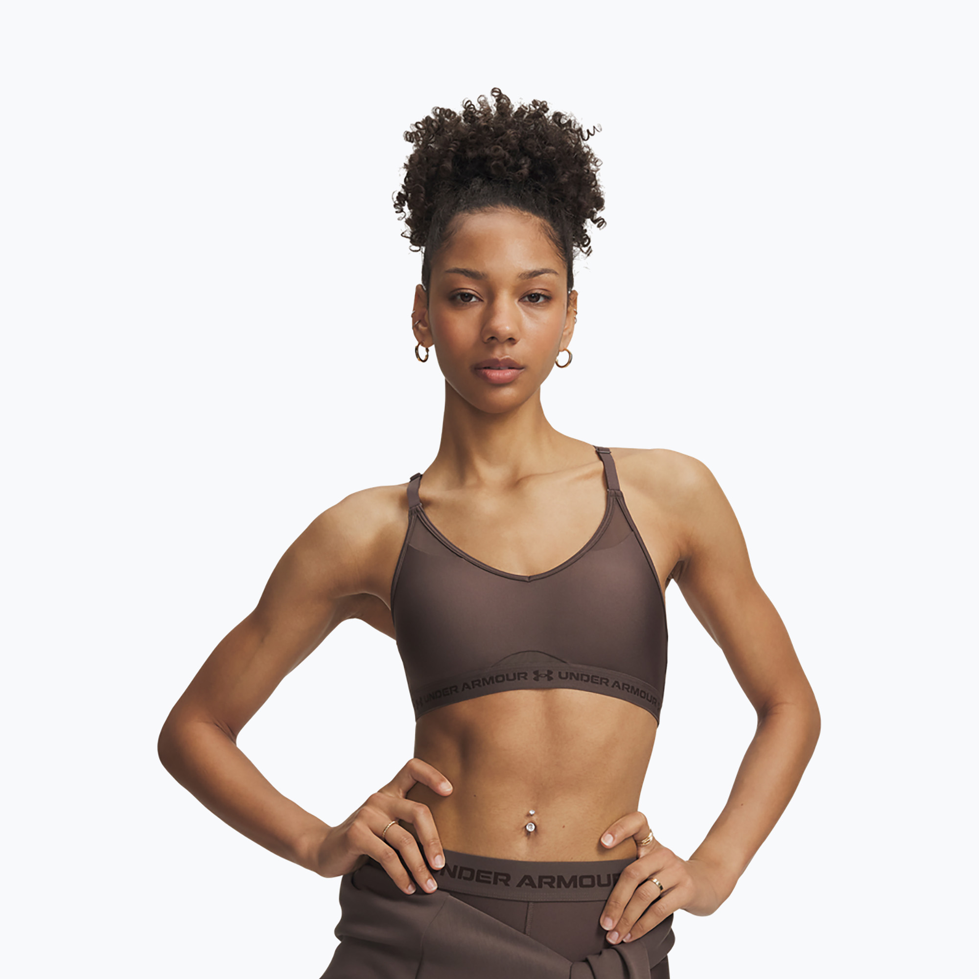 Спортен сутиен  Under Armour Crossback Low peppercorn/kona brown