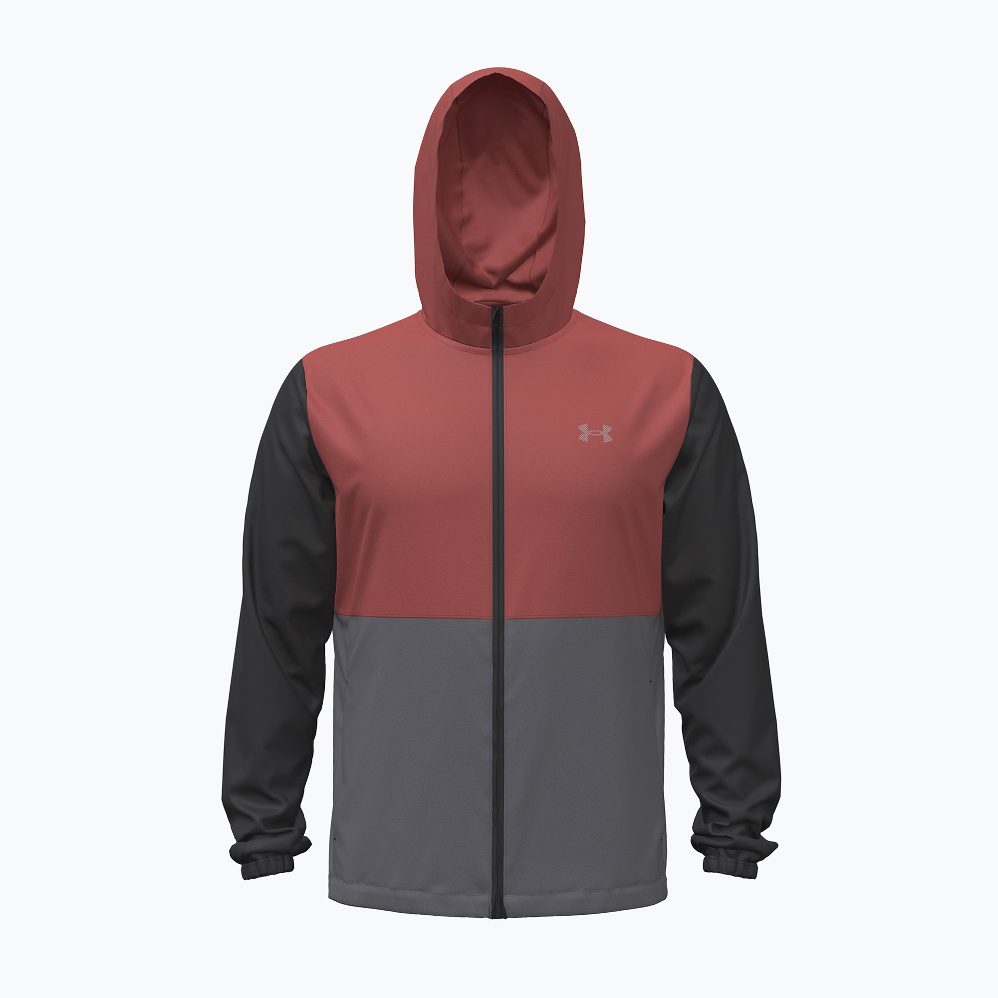 Мъжко яке за бягане Under Armour Velociti Hooded Jacket ultimate black/heritage red/reflective