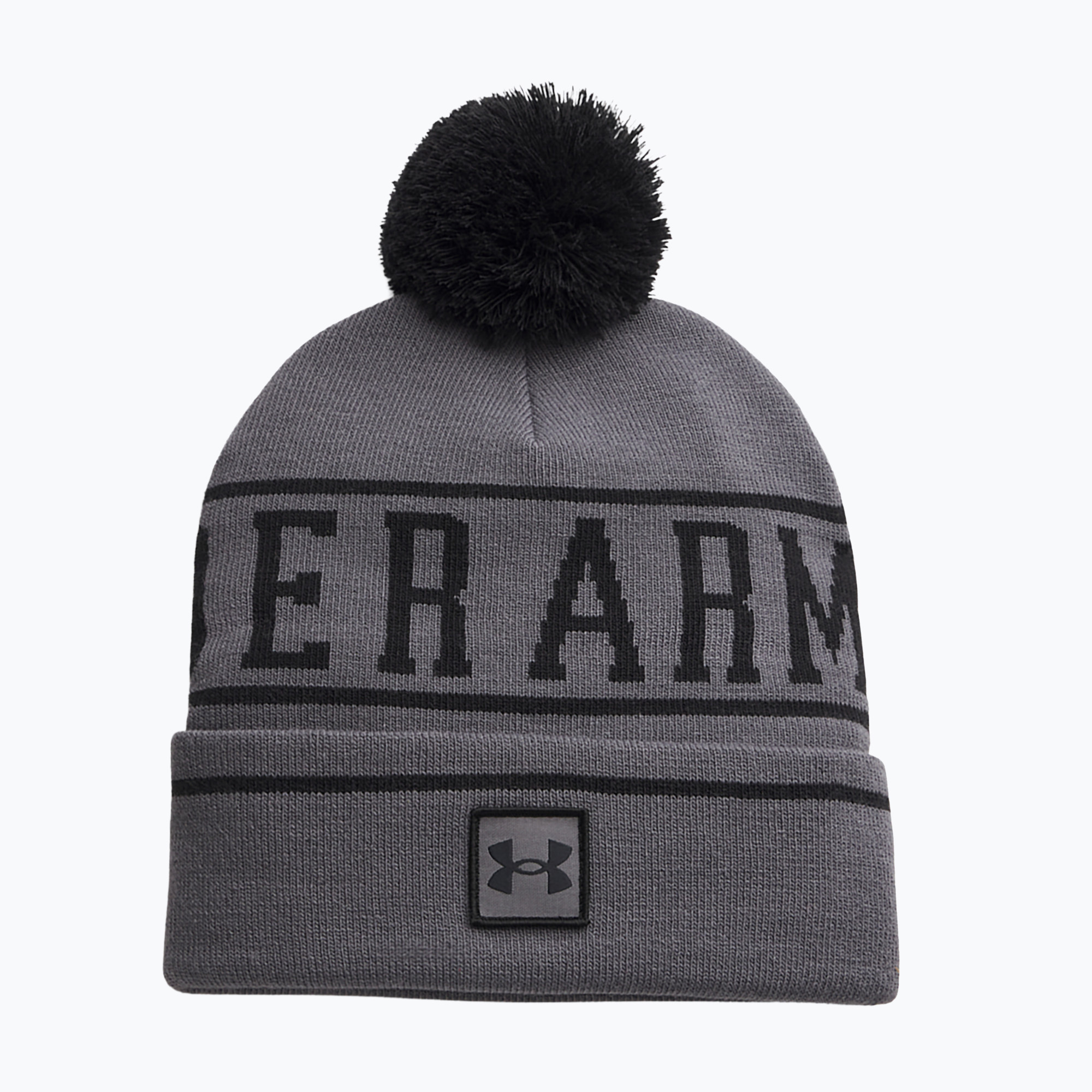 Căciulă de iarnă pentru bărbați Under Armour Halftime Pom Beanie castlerock/black/black