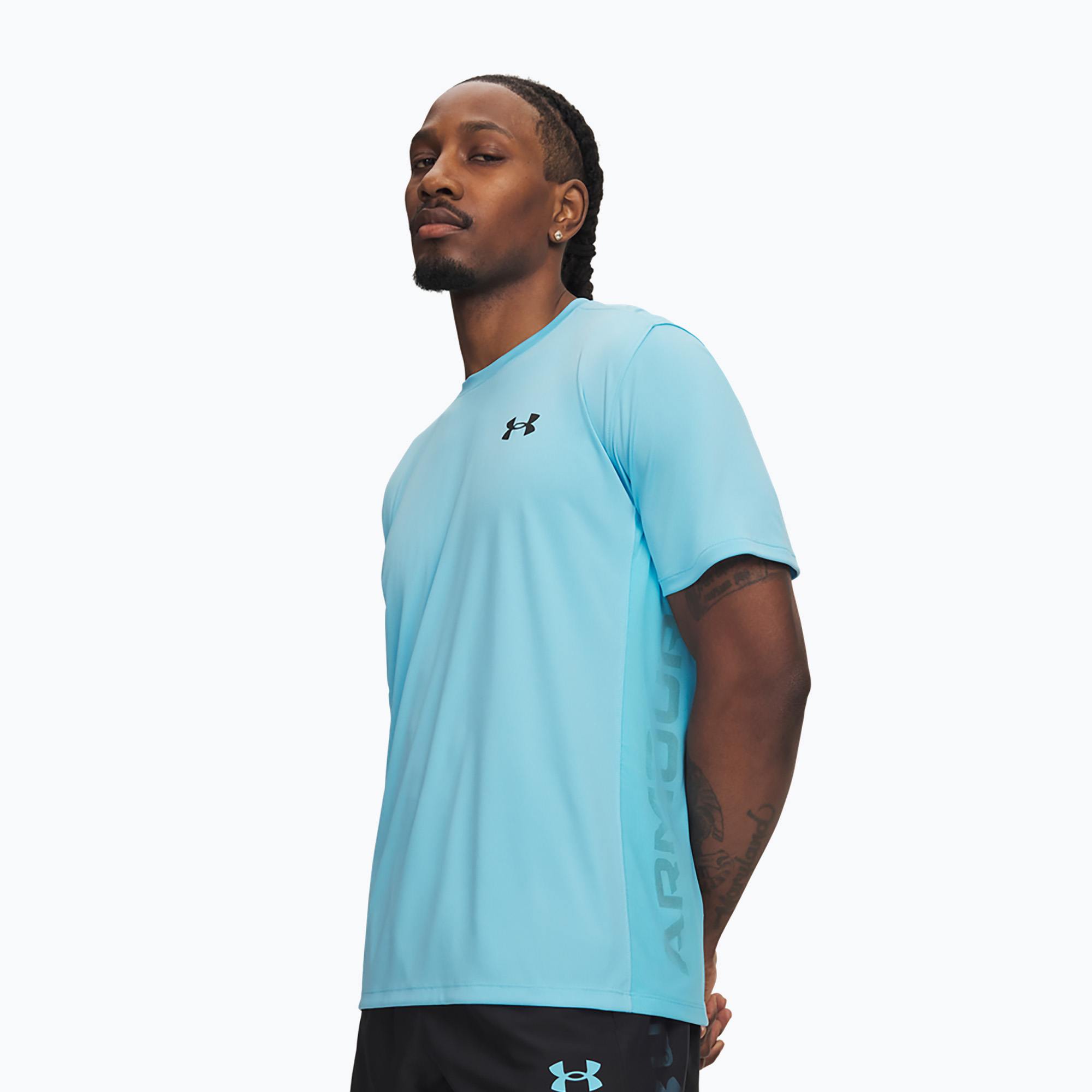 Мъжка тренировъчна тениска Under Armour Tech Utility SS fresco blue/black
