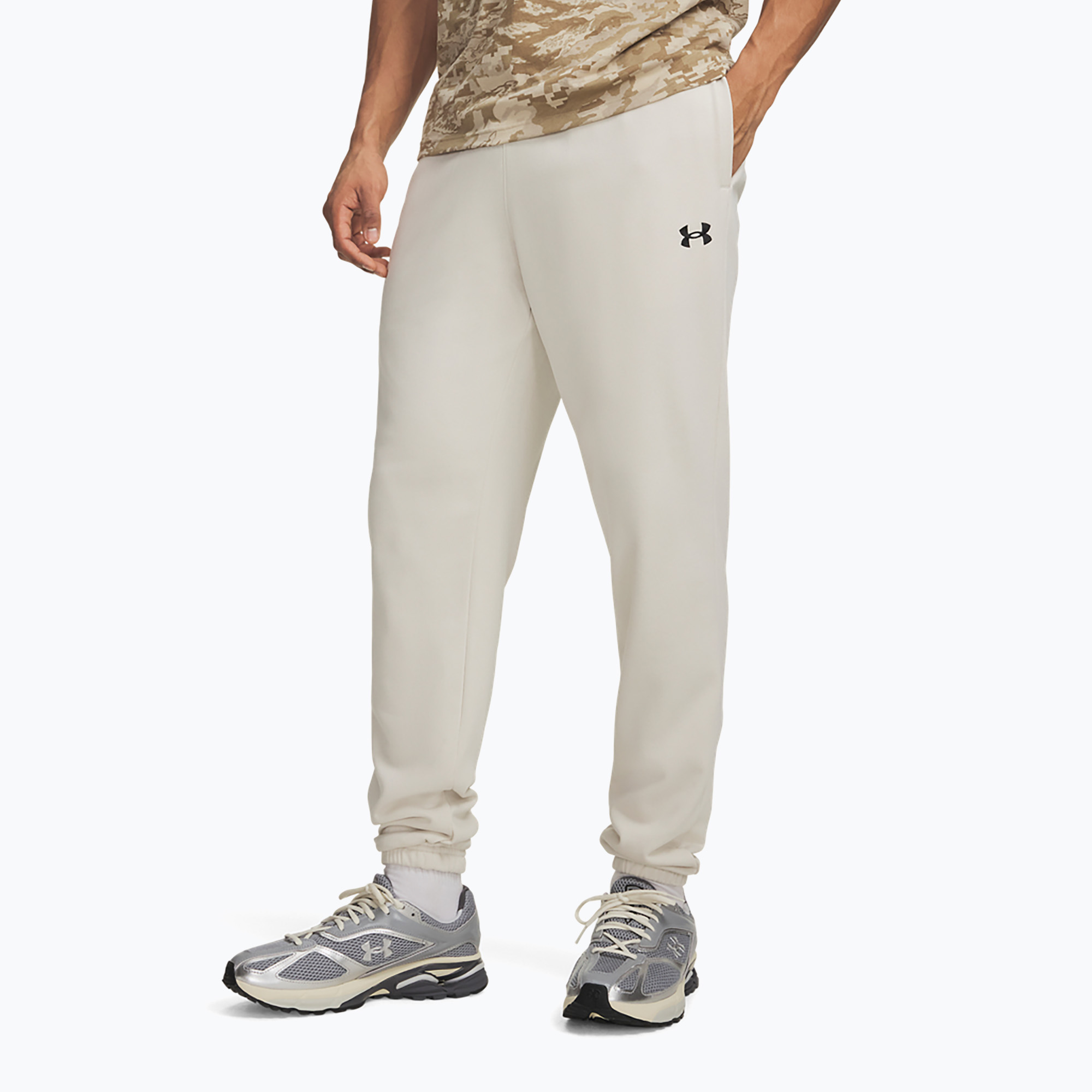 Мъжки панталони за бягане Under Armour Rival LW Jogger summit white/black