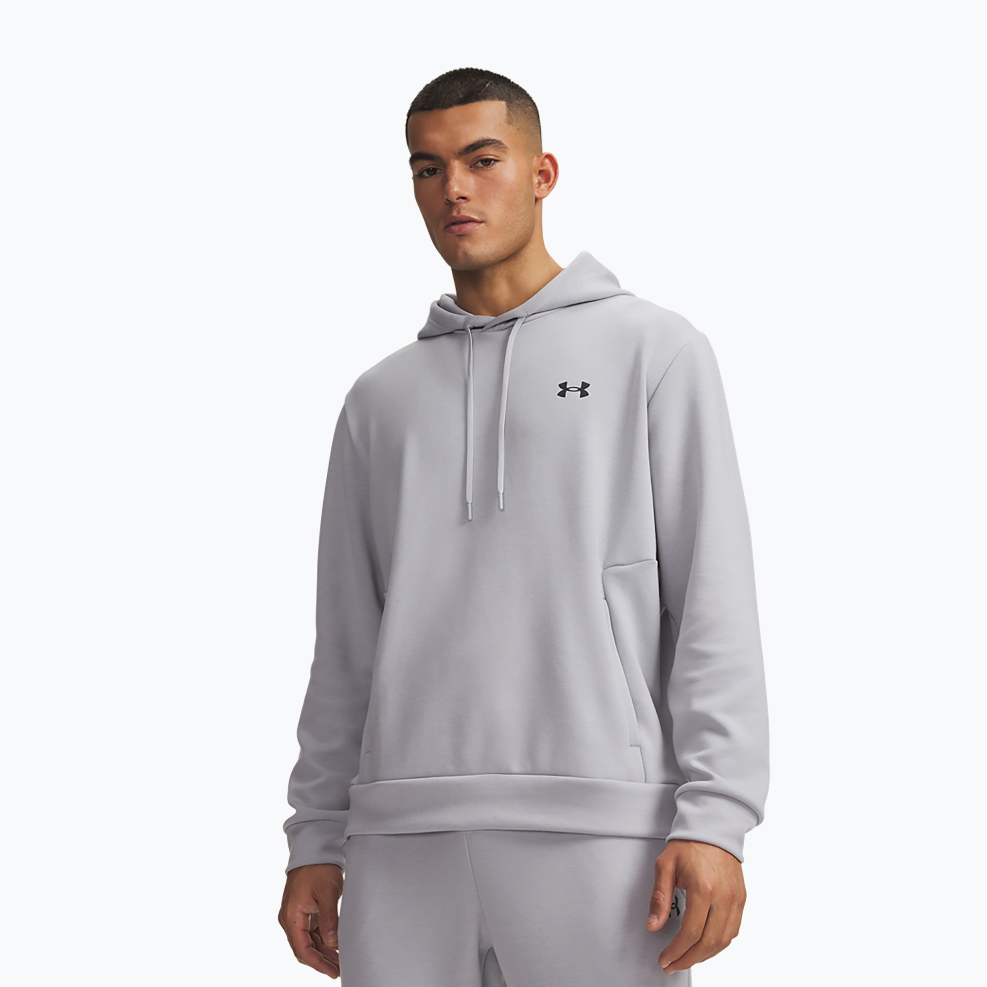 Bluză pentru bărbați Under Armour Flex Fleece Hoodie mod gray/black