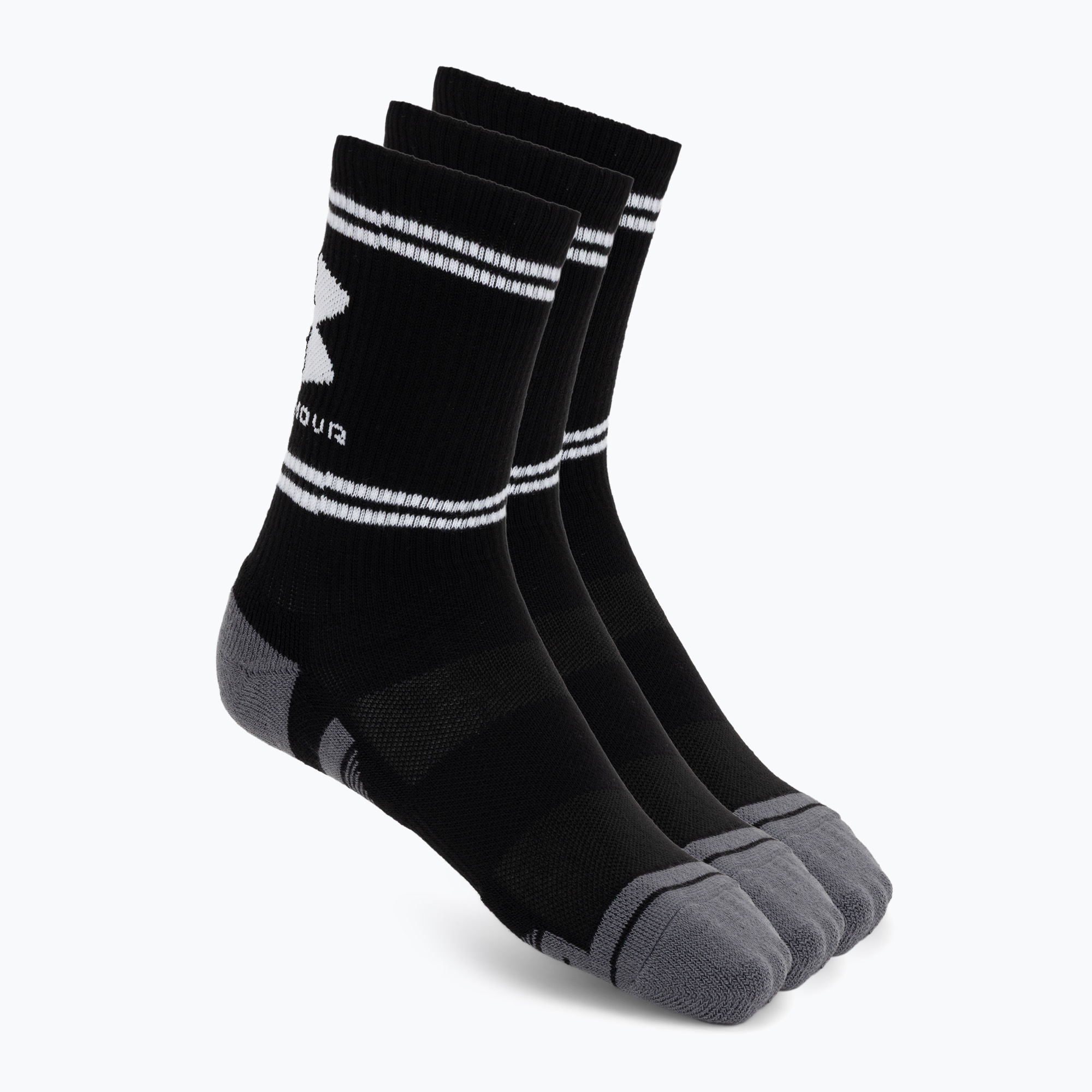 Șosete Under Armour Perf Tech Nov Crew 3 pack ultimate black/ultimate black/white