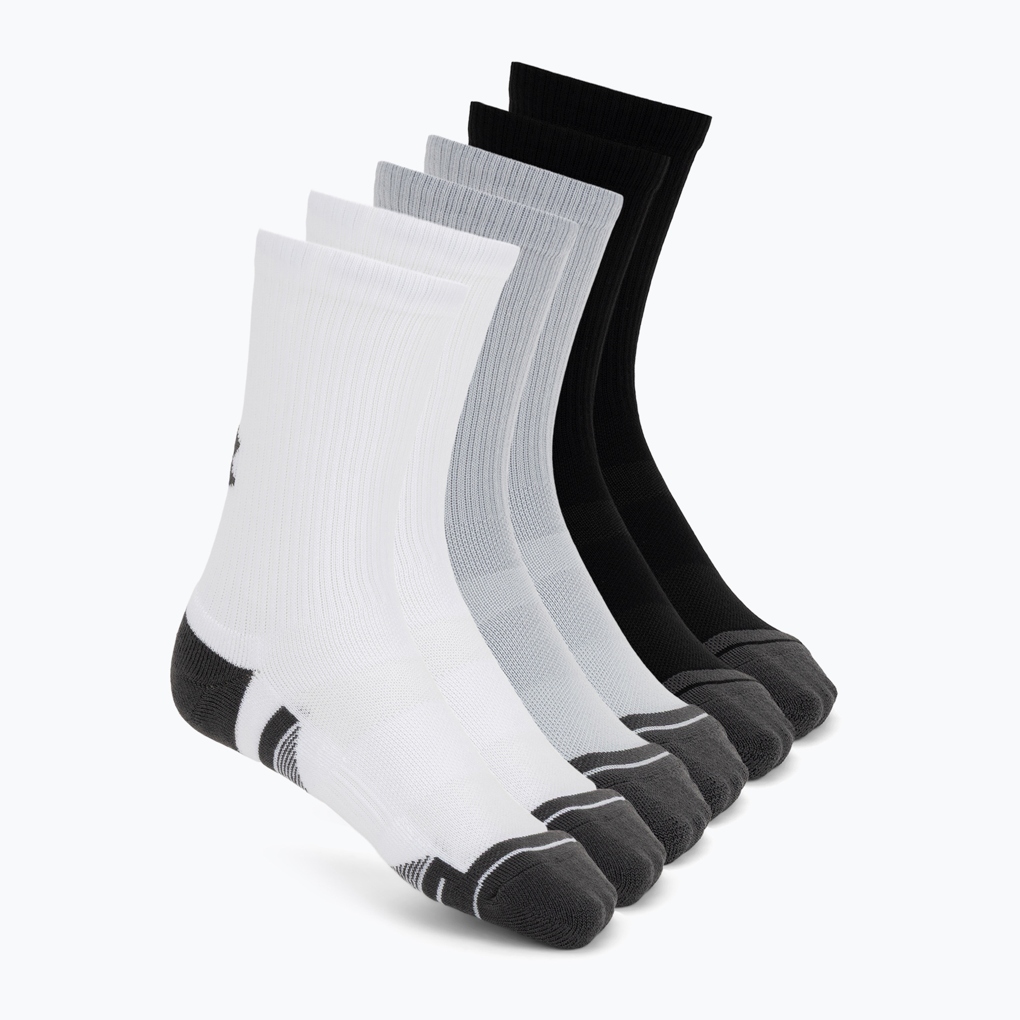 Șosete Under Armour Perf Tech Crew 6 pack mod gray/mod gray/jet gray