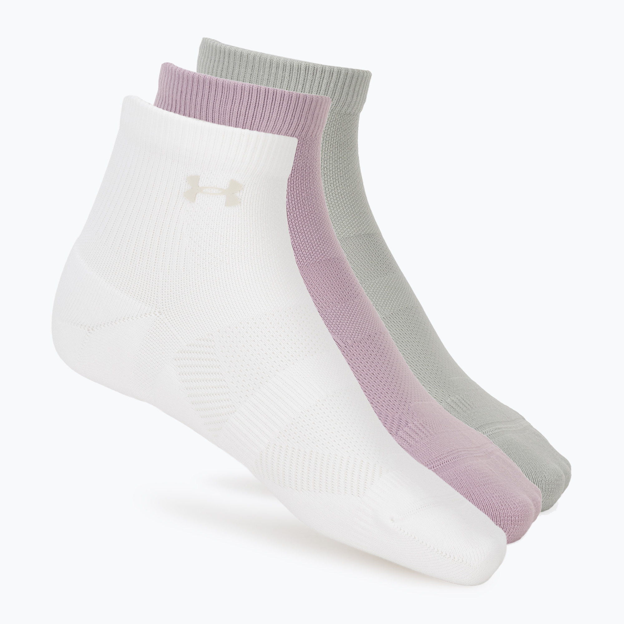 Șosete pentru femei Under Armour Vanish 3 Pack mauve pink/titanium/purple echo