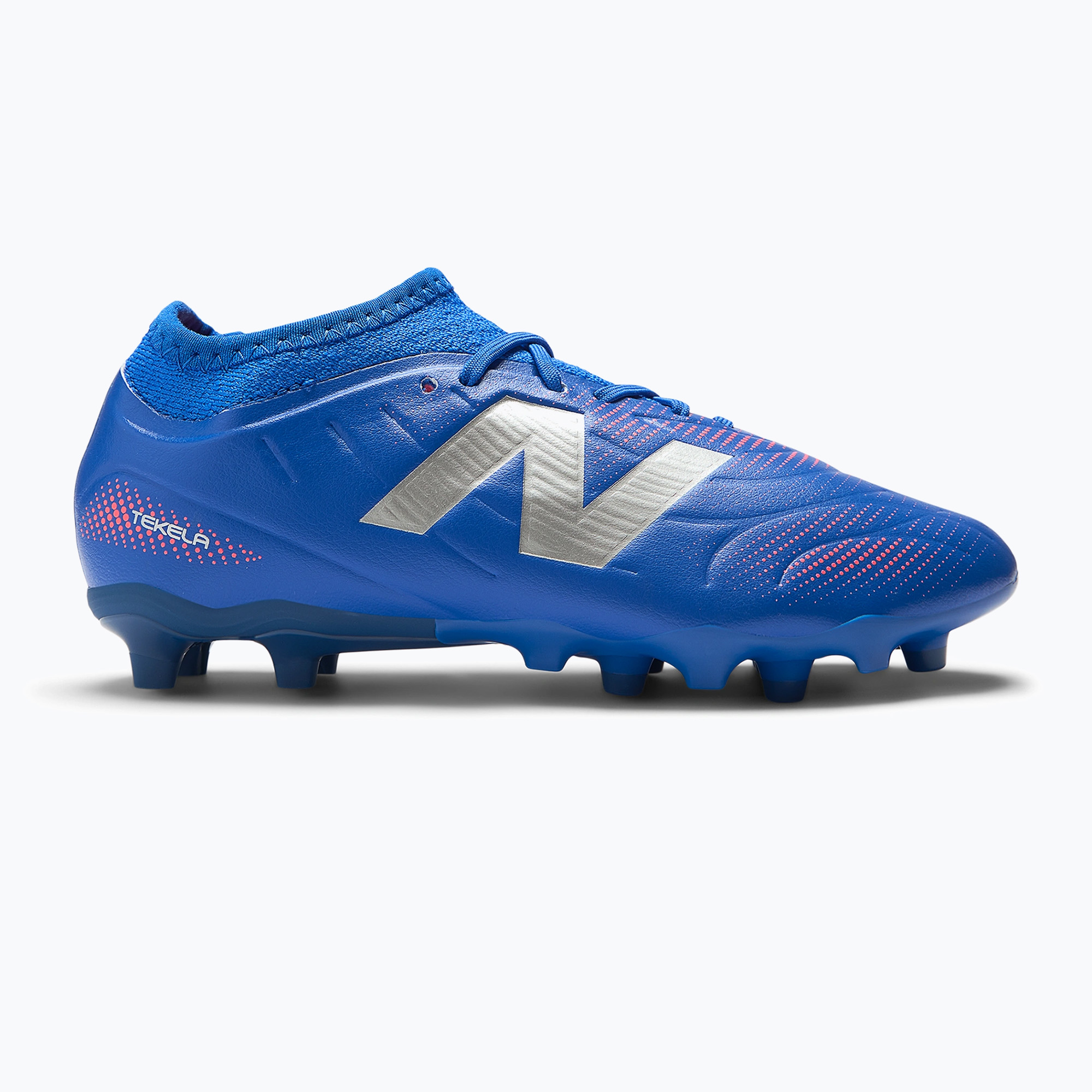 Buty do piłki nożnej dziecięce New Balance Tekela Team Low JR FG blue 