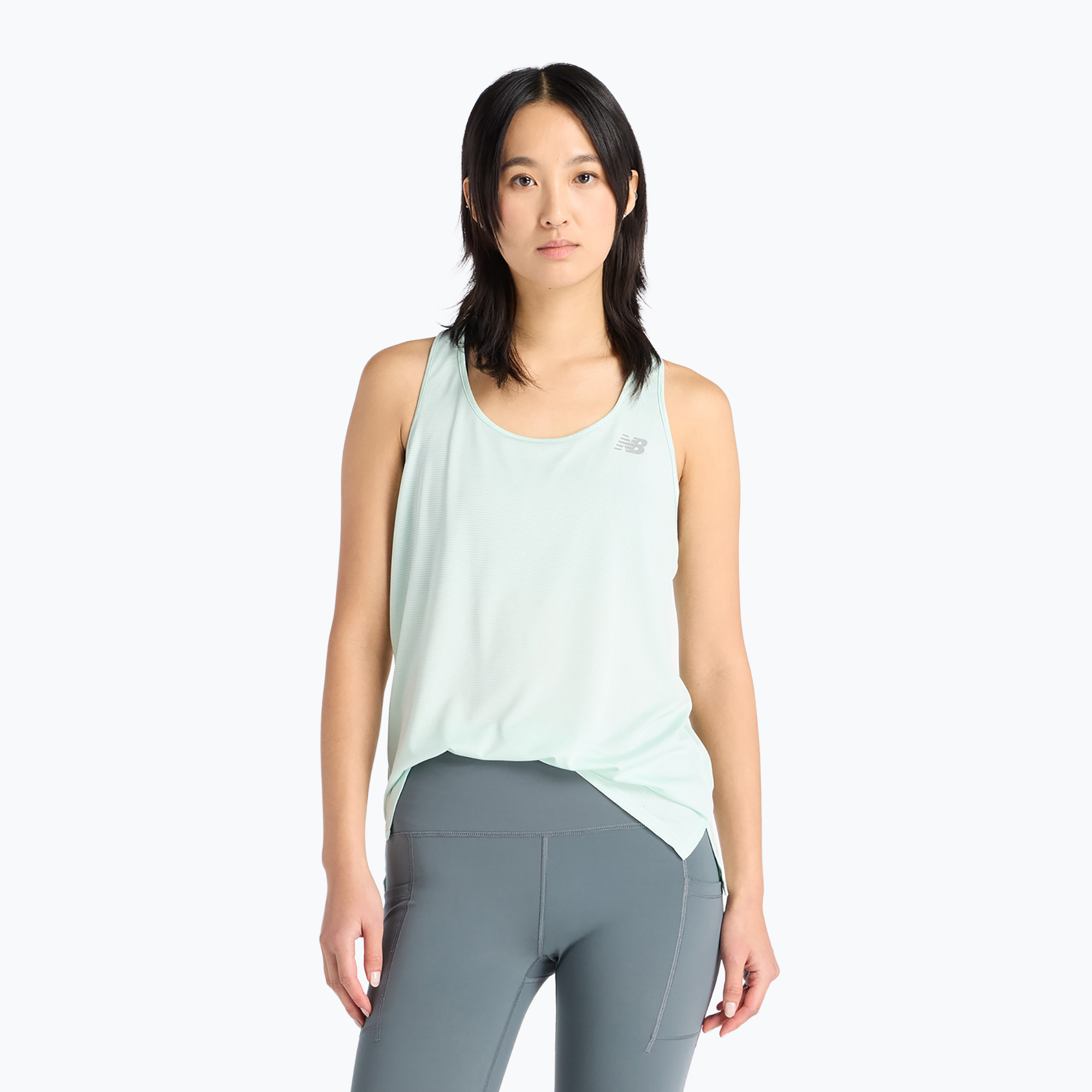 Koszulka do biegania damska New Balance Sport Essentials Tank cosmic jade 