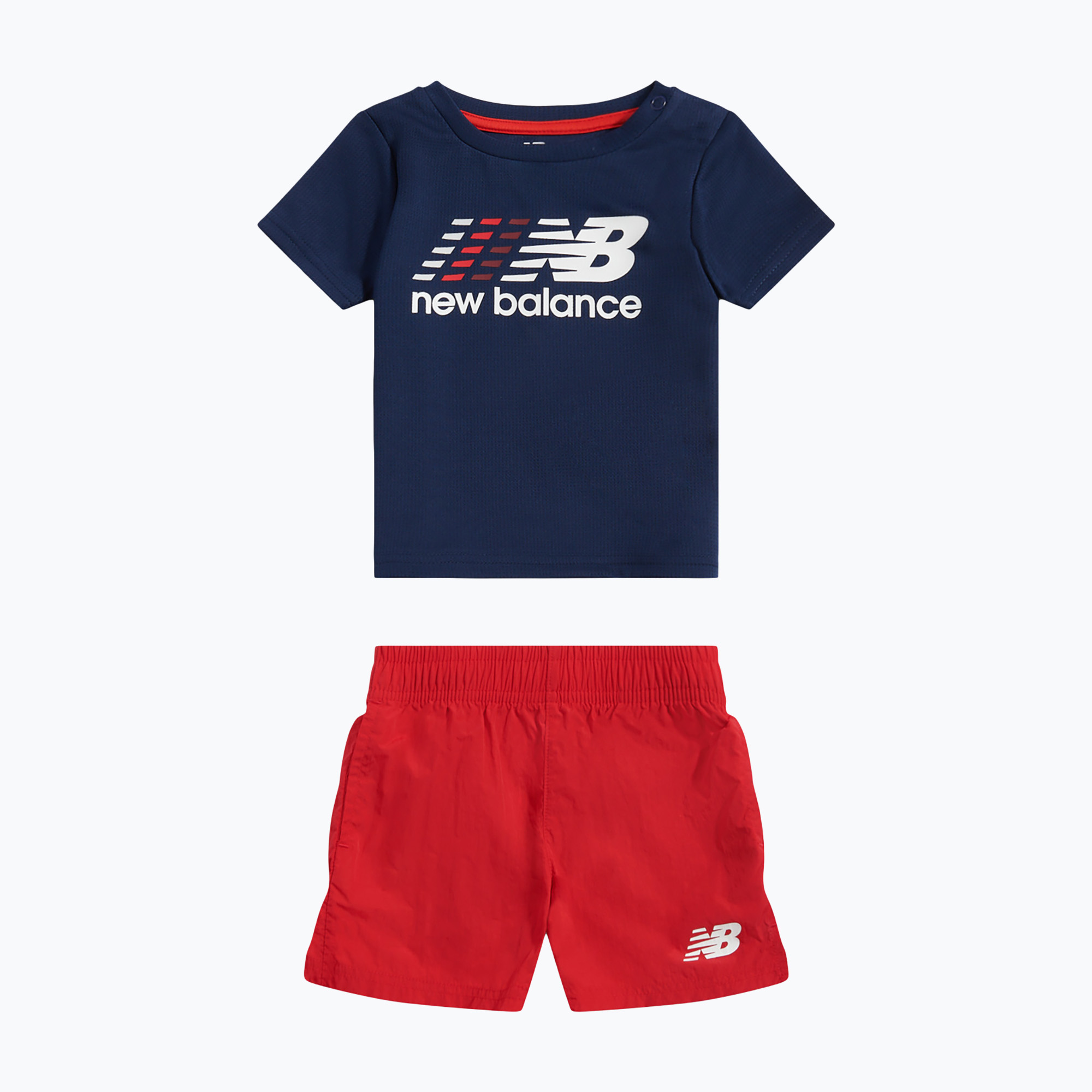 Детски комплект New Balance Contrast Athletic Tee & Nylon Short nb navy