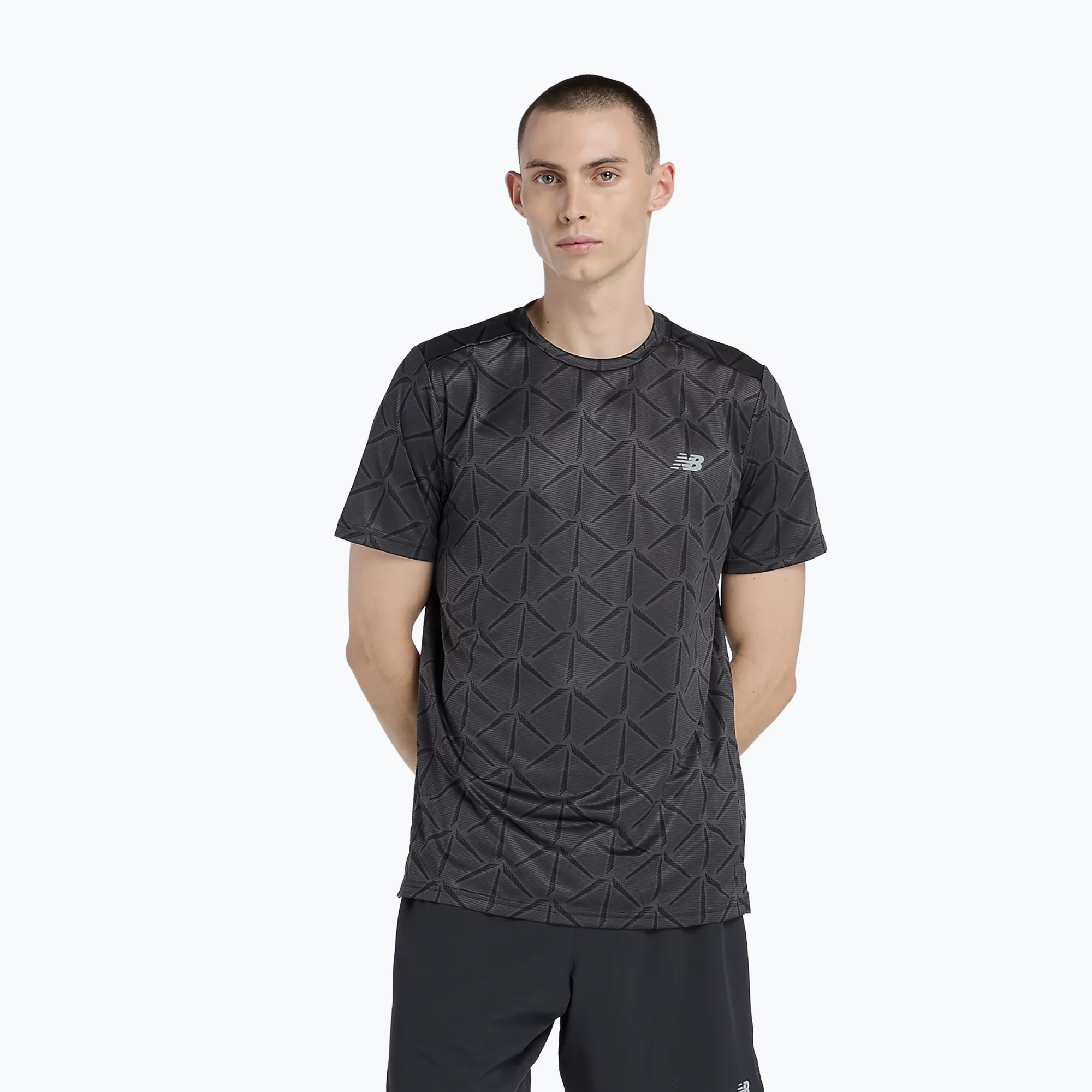 Мъжка тениска New Balance Essentials Printed T black