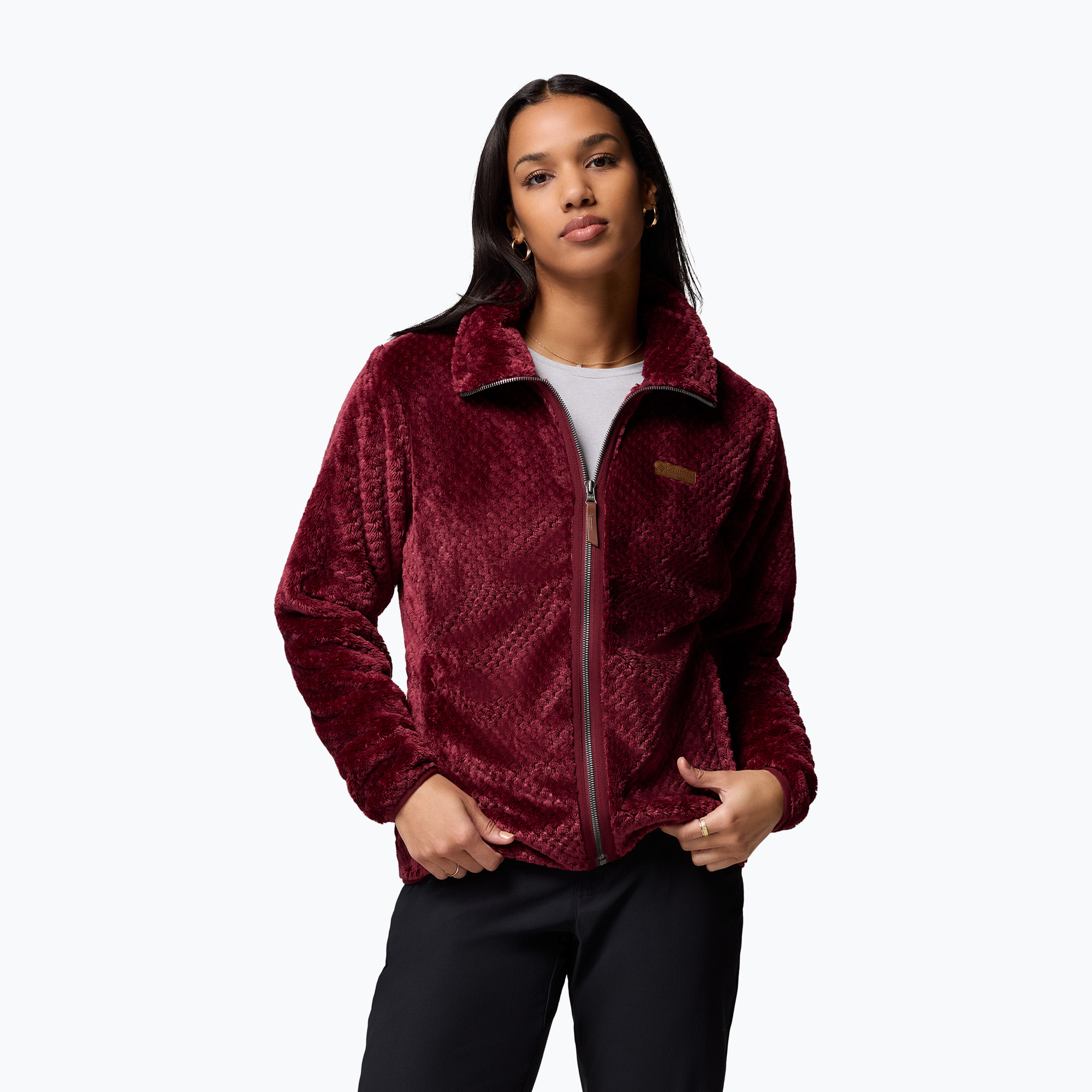 Bluza damska Columbia Fire Side II Sherpa Full Zip rich wine 