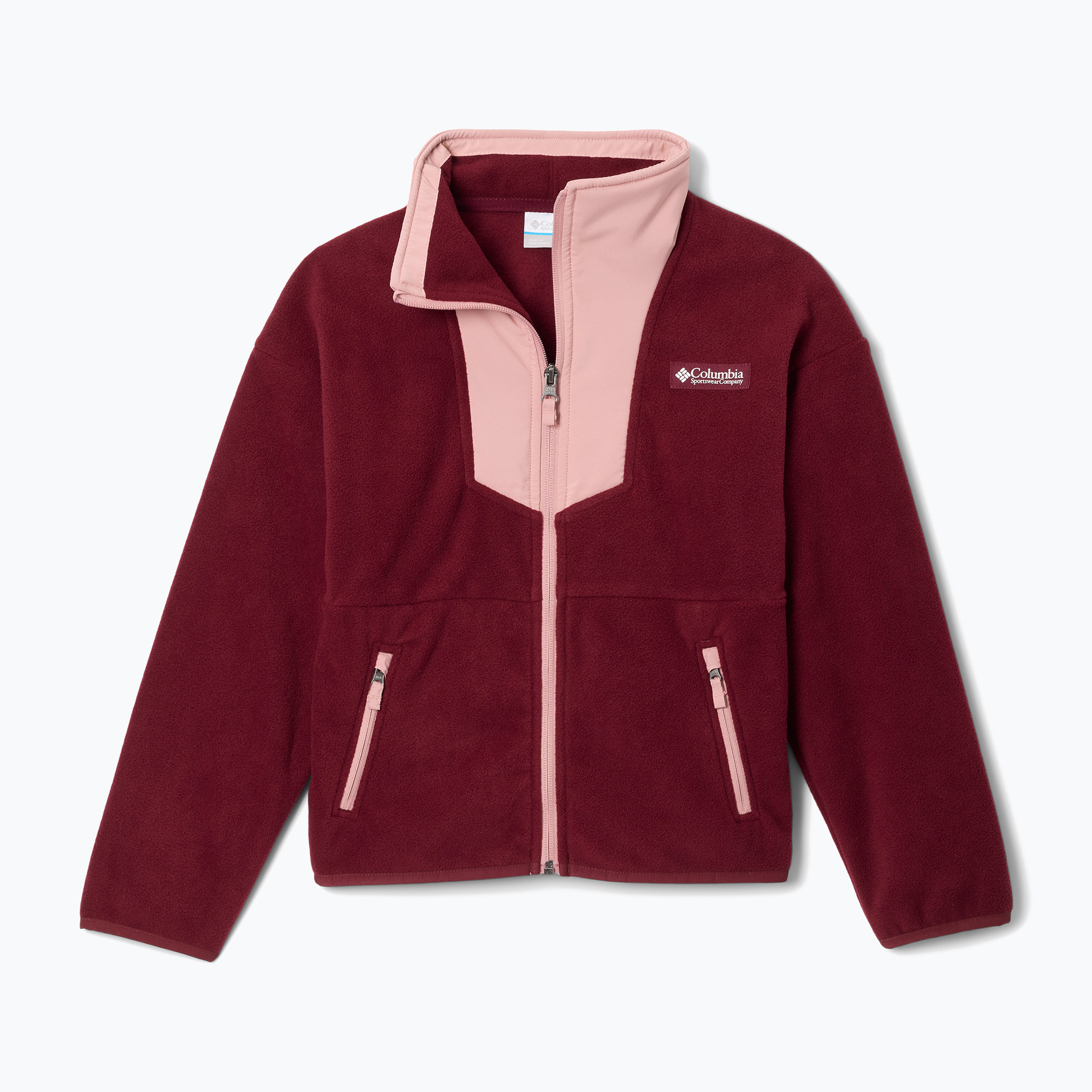 Bluza polarowa dziecięca Columbia Sequoia Grove Full Zip Fleece rich wine/eraser pink 
